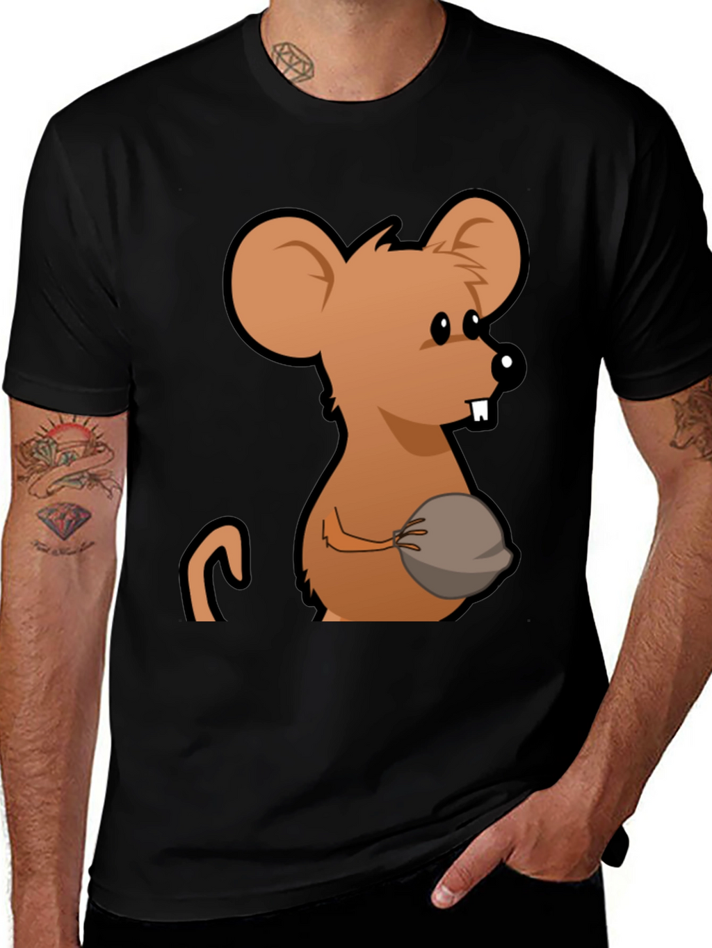 Funny Mouse Graphic T-Shirt