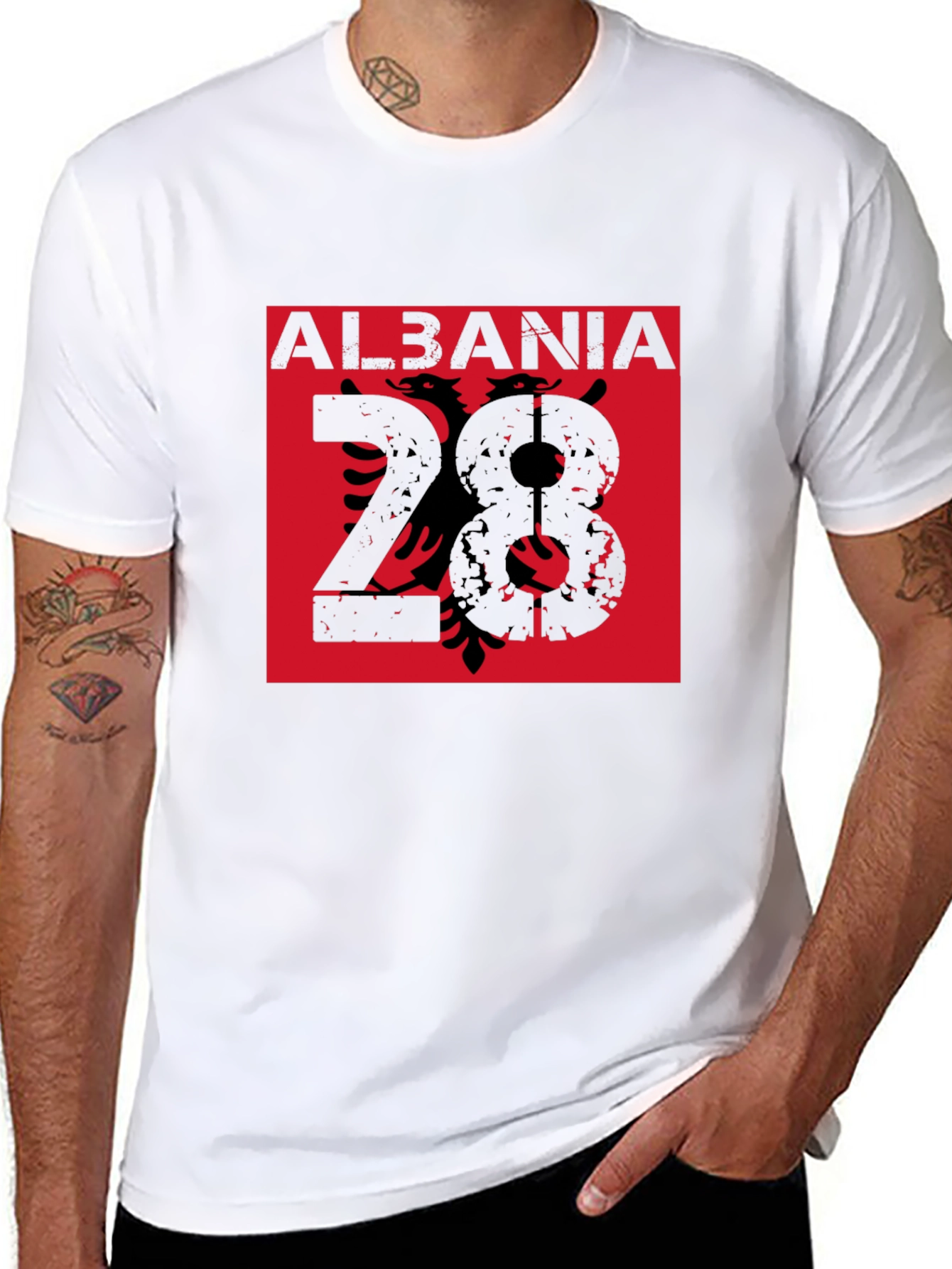 Albania Eagle Graphic Tee - Mens Black T-Shirt