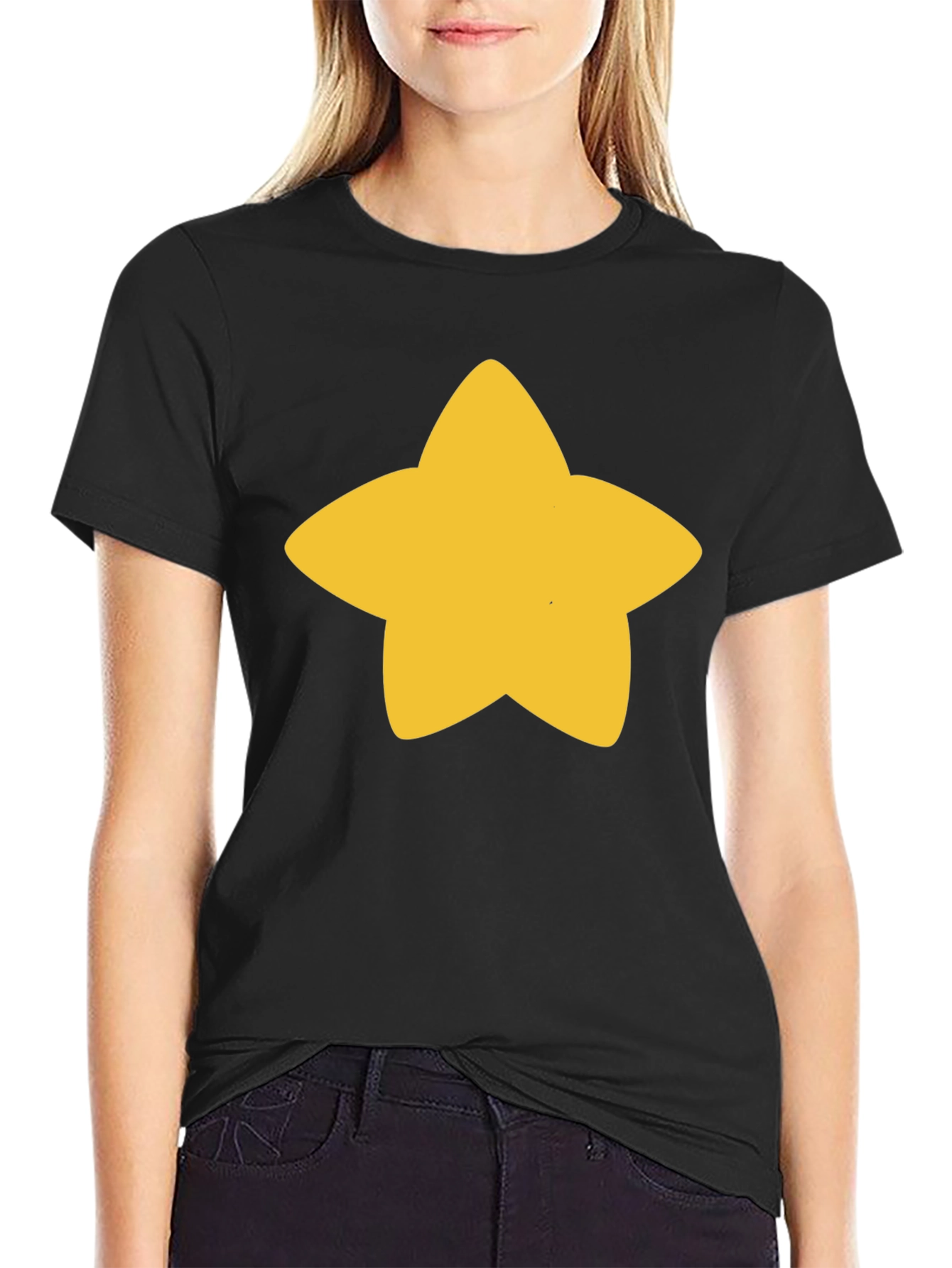 Star Graphic Black T-Shirt - Casual Unisex Tee