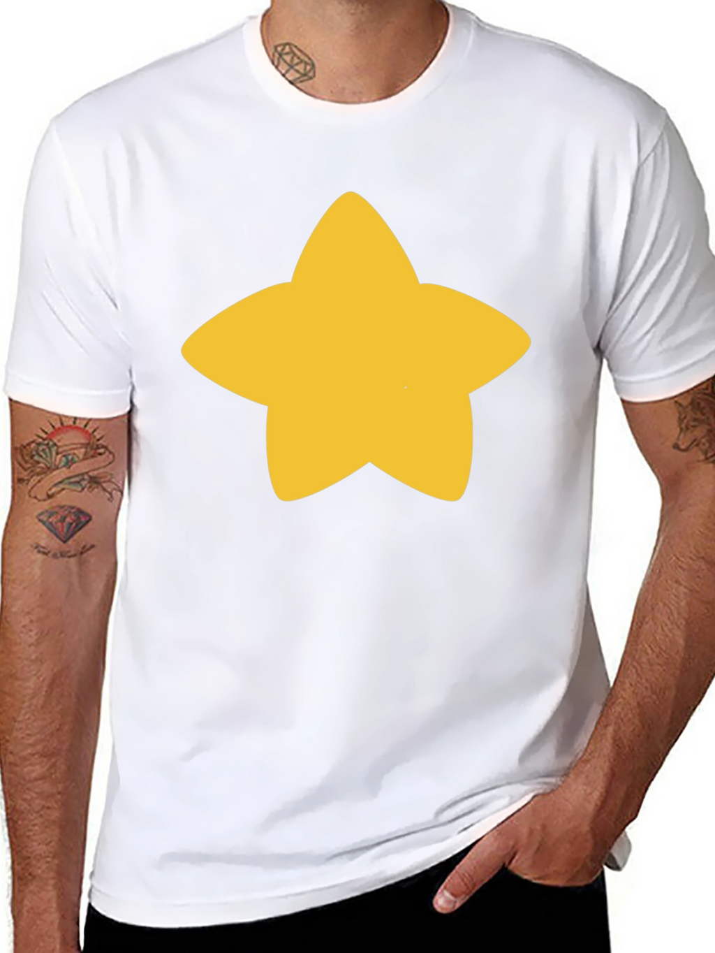 Star Graphic Black T-Shirt - Casual Unisex Tee