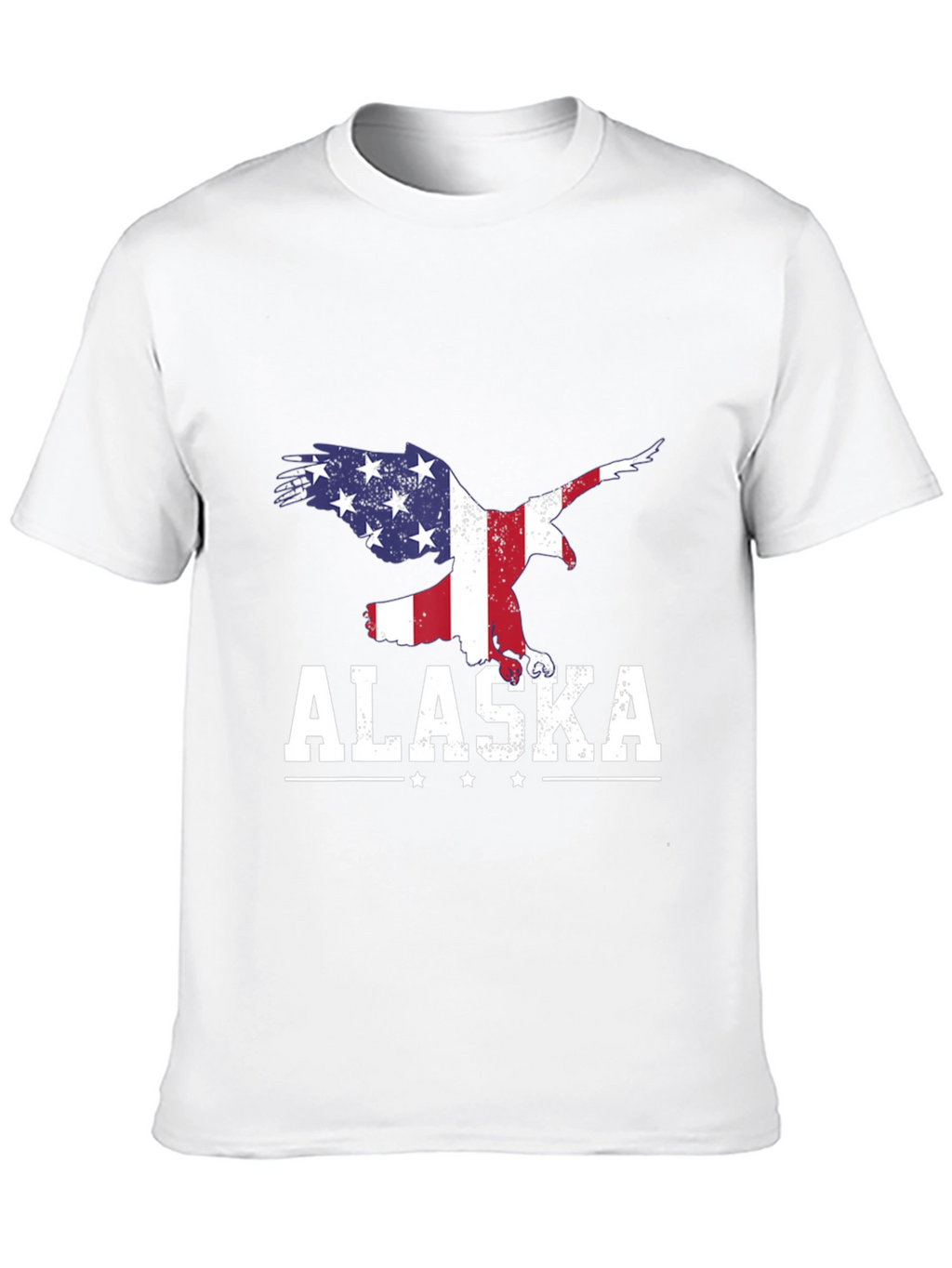 Alaska Eagle USA Flag Graphic T-Shirt