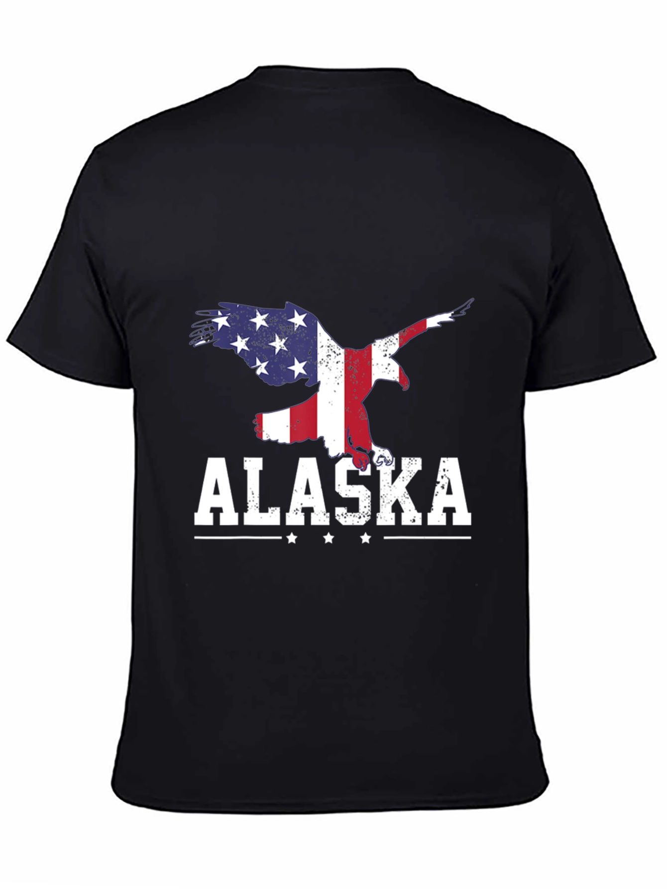 Alaska Eagle USA Flag Graphic T-Shirt