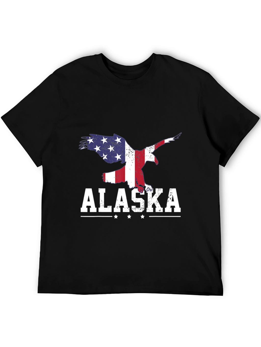 Alaska Eagle USA Flag Graphic T-Shirt