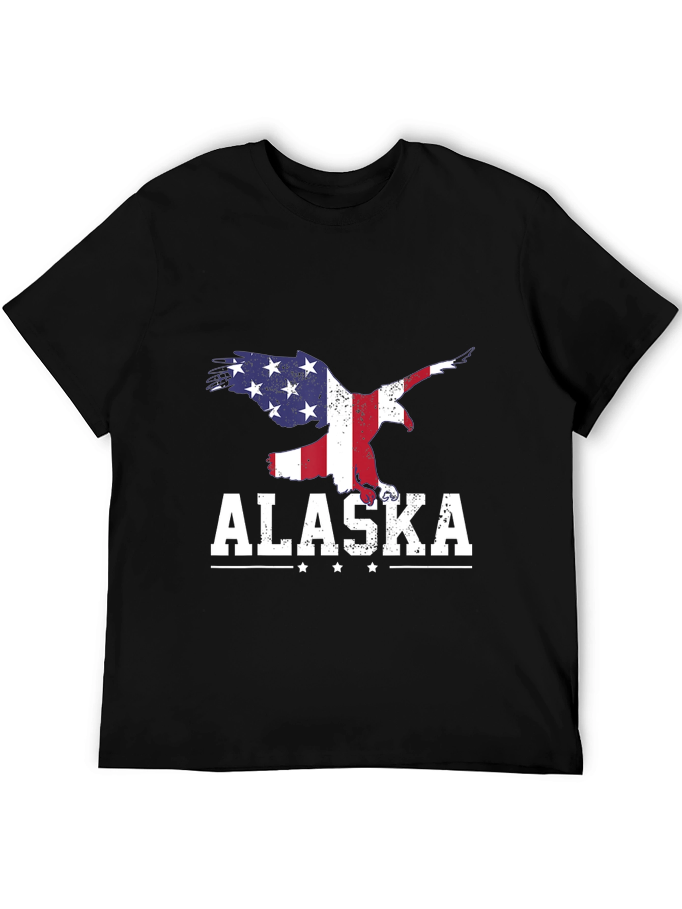 Alaska Eagle USA Flag Graphic T-Shirt