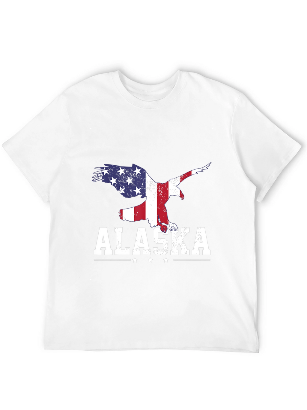 Alaska Eagle USA Flag Graphic T-Shirt