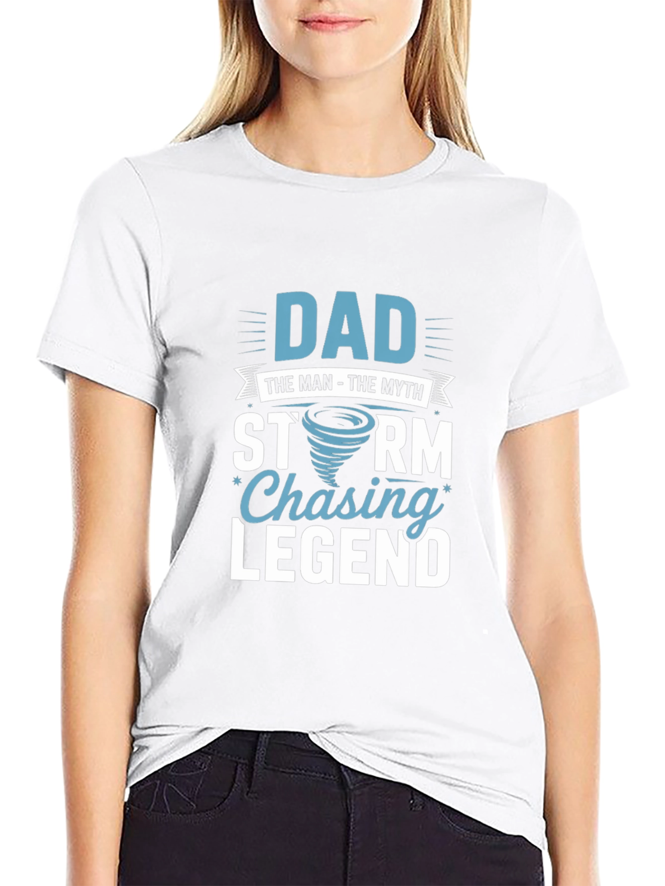 Dad Storm Chaser Legend Black T-Shirt