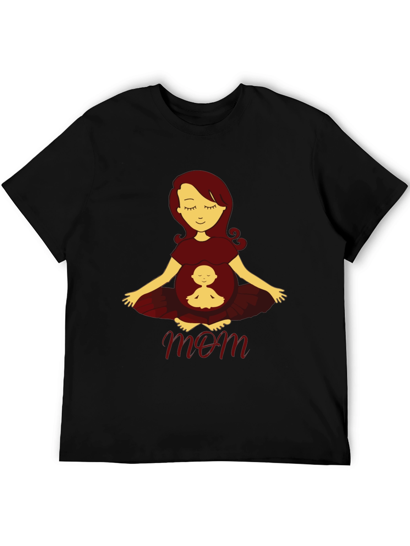 Mom and Baby Graphic Tee -  Comfortable Black T-Shirt