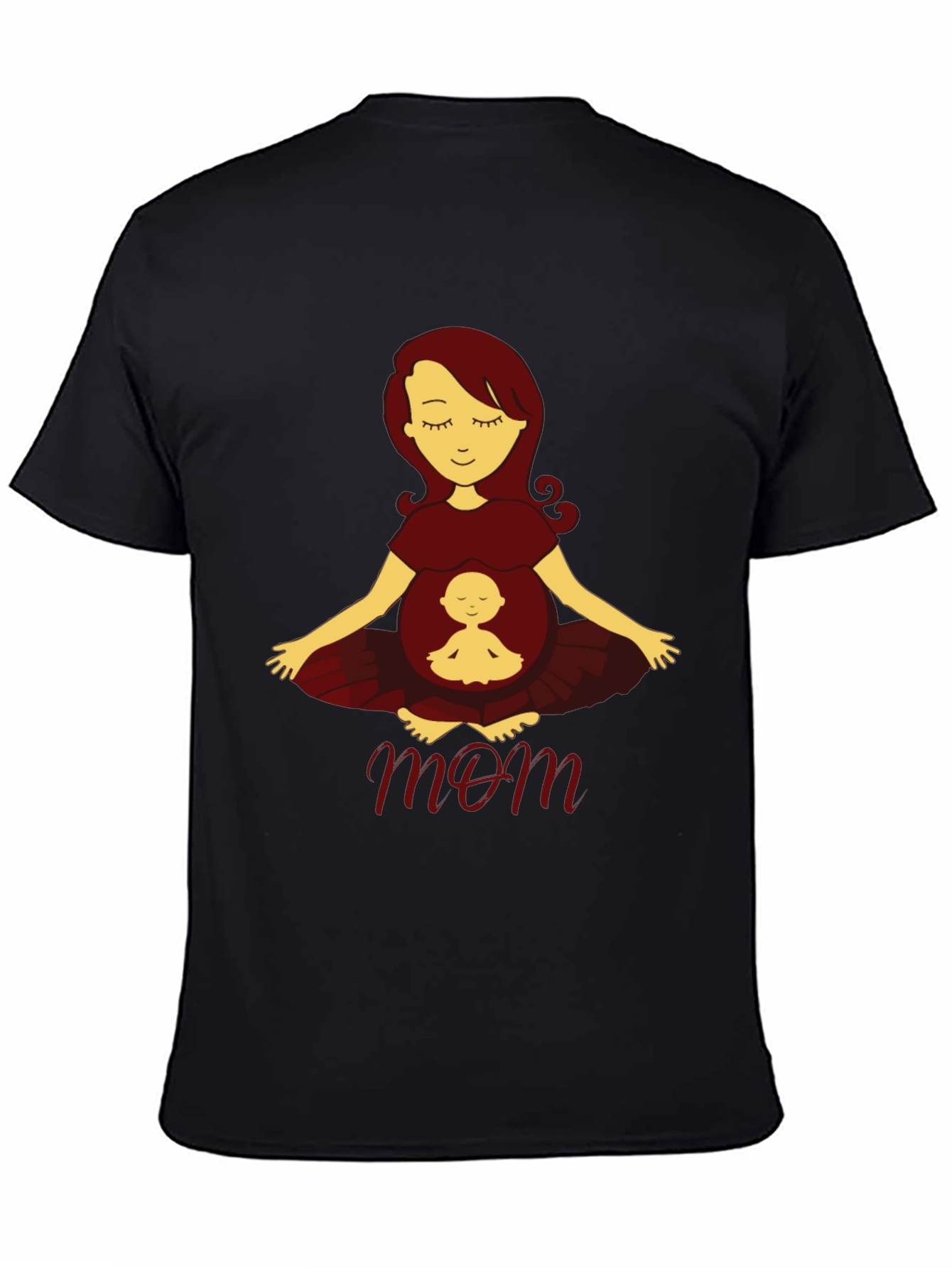 Mom and Baby Graphic Tee -  Comfortable Black T-Shirt
