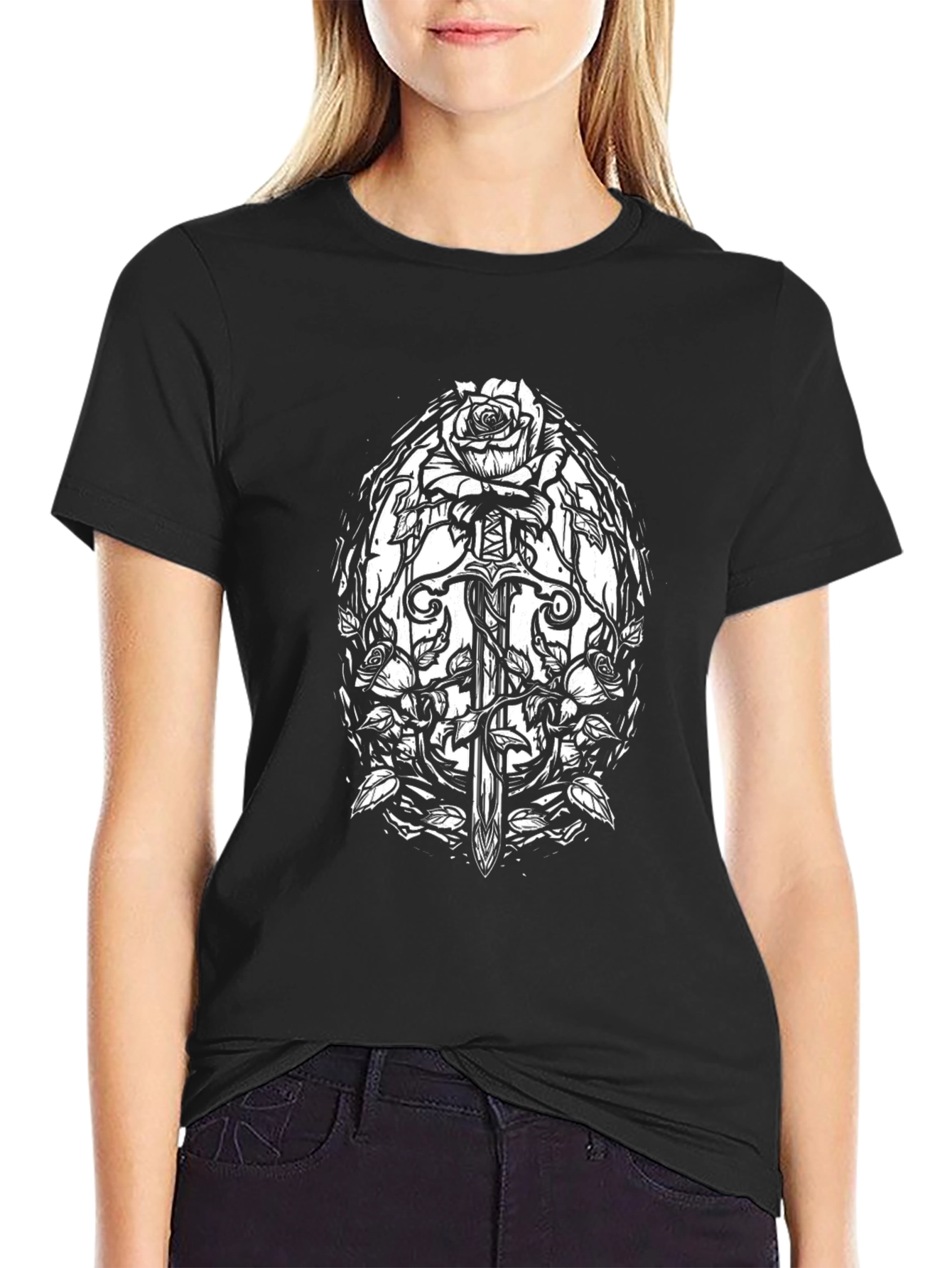 Rose & Sword Graphic Tee