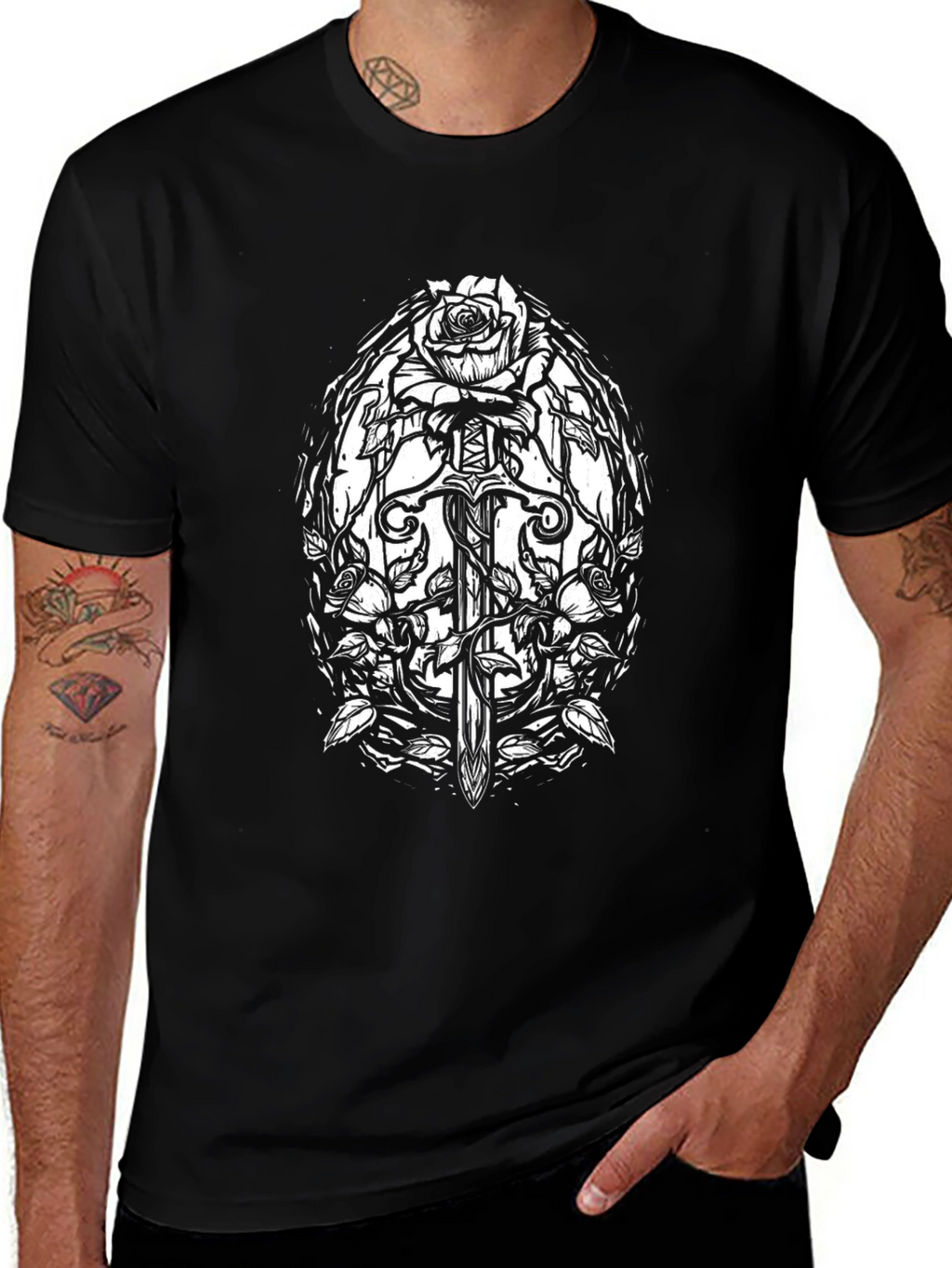 Rose & Sword Graphic Tee