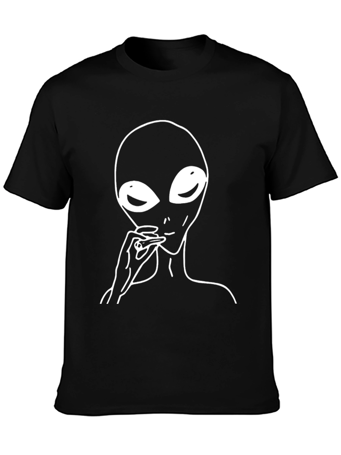 Alien Smoking Black T-Shirt