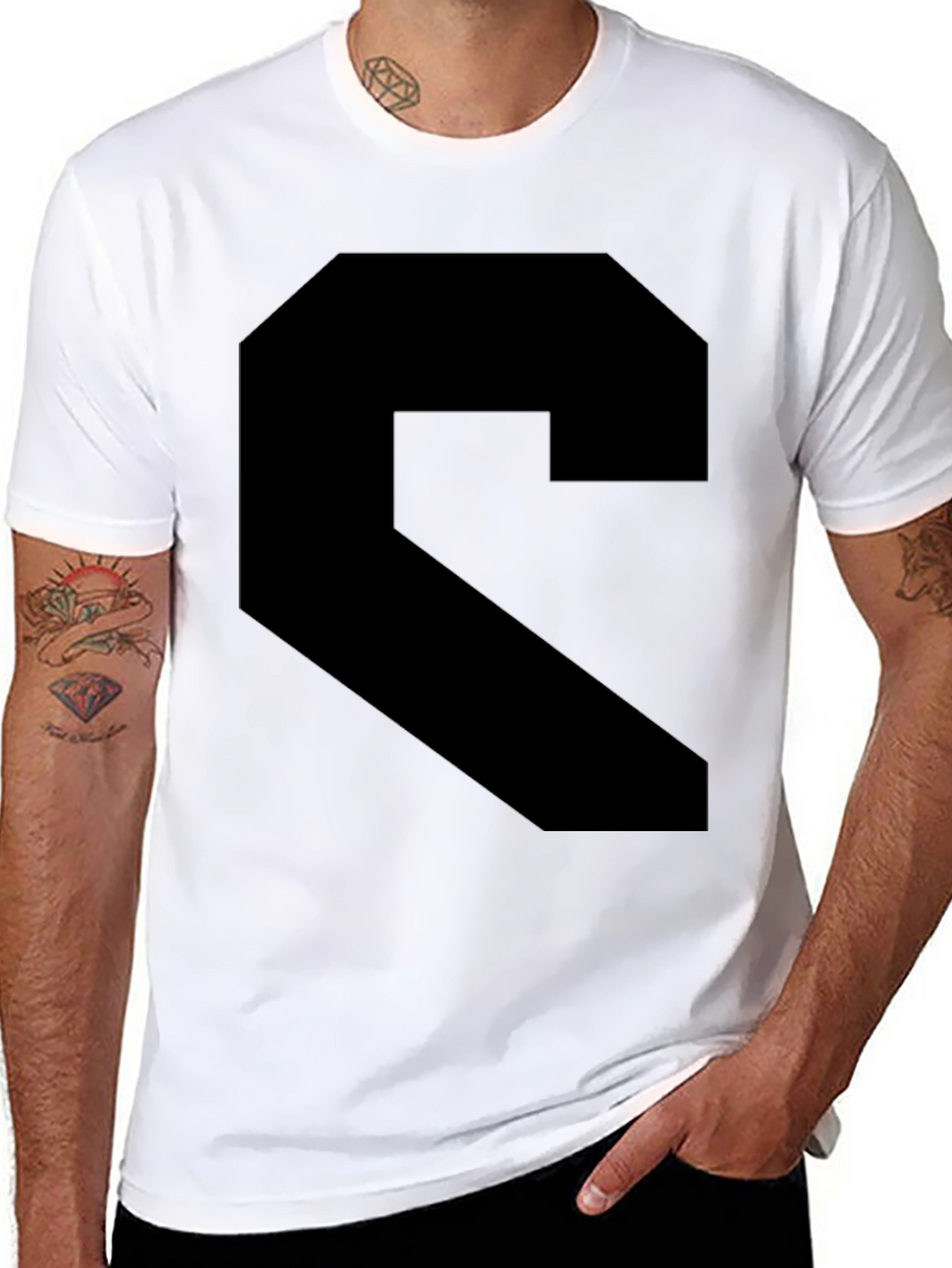 Bold Black Geometric Graphic Tee