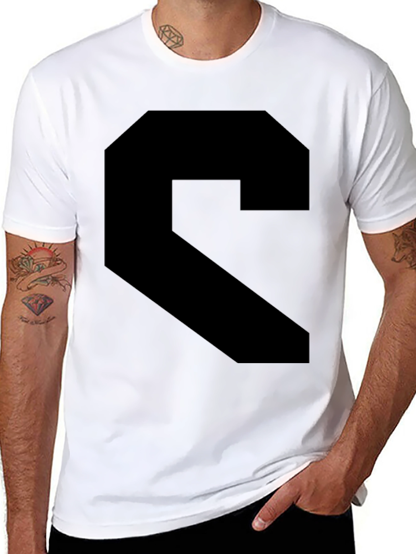 Bold Black Geometric Graphic Tee