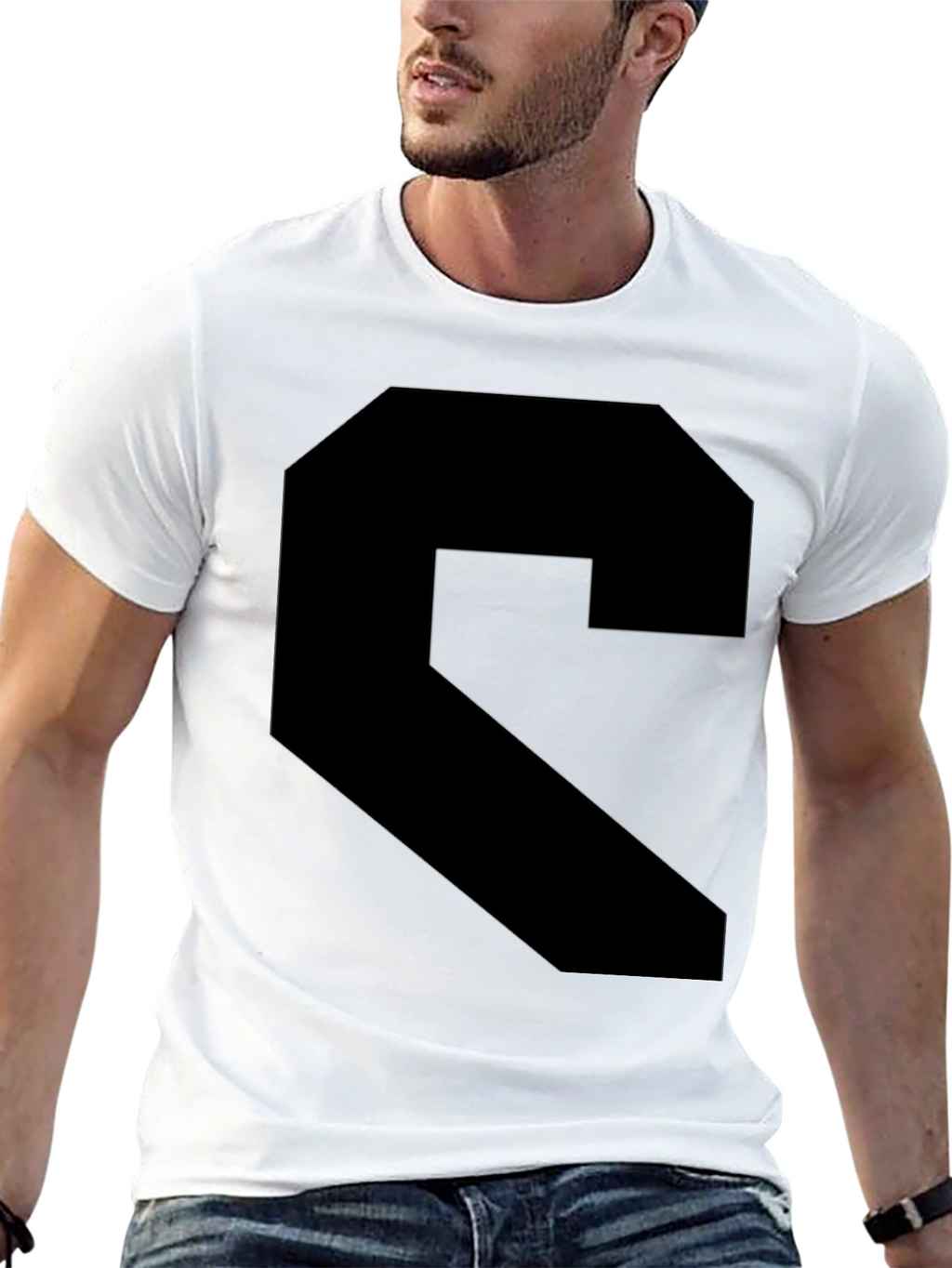 Bold Black Geometric Graphic Tee