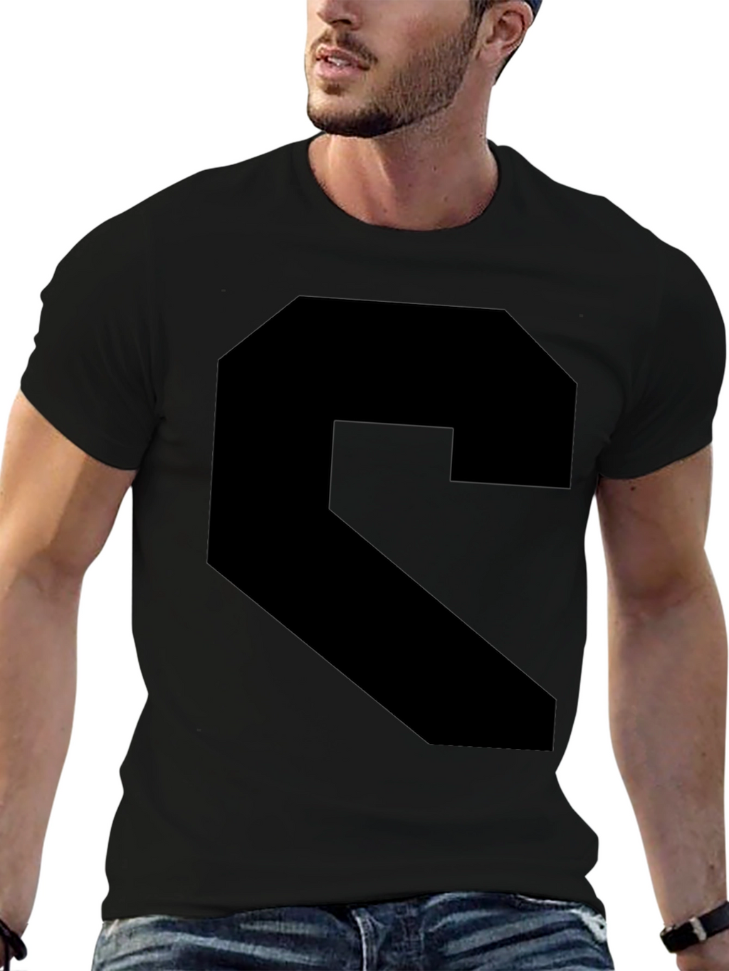 Bold Black Geometric Graphic Tee