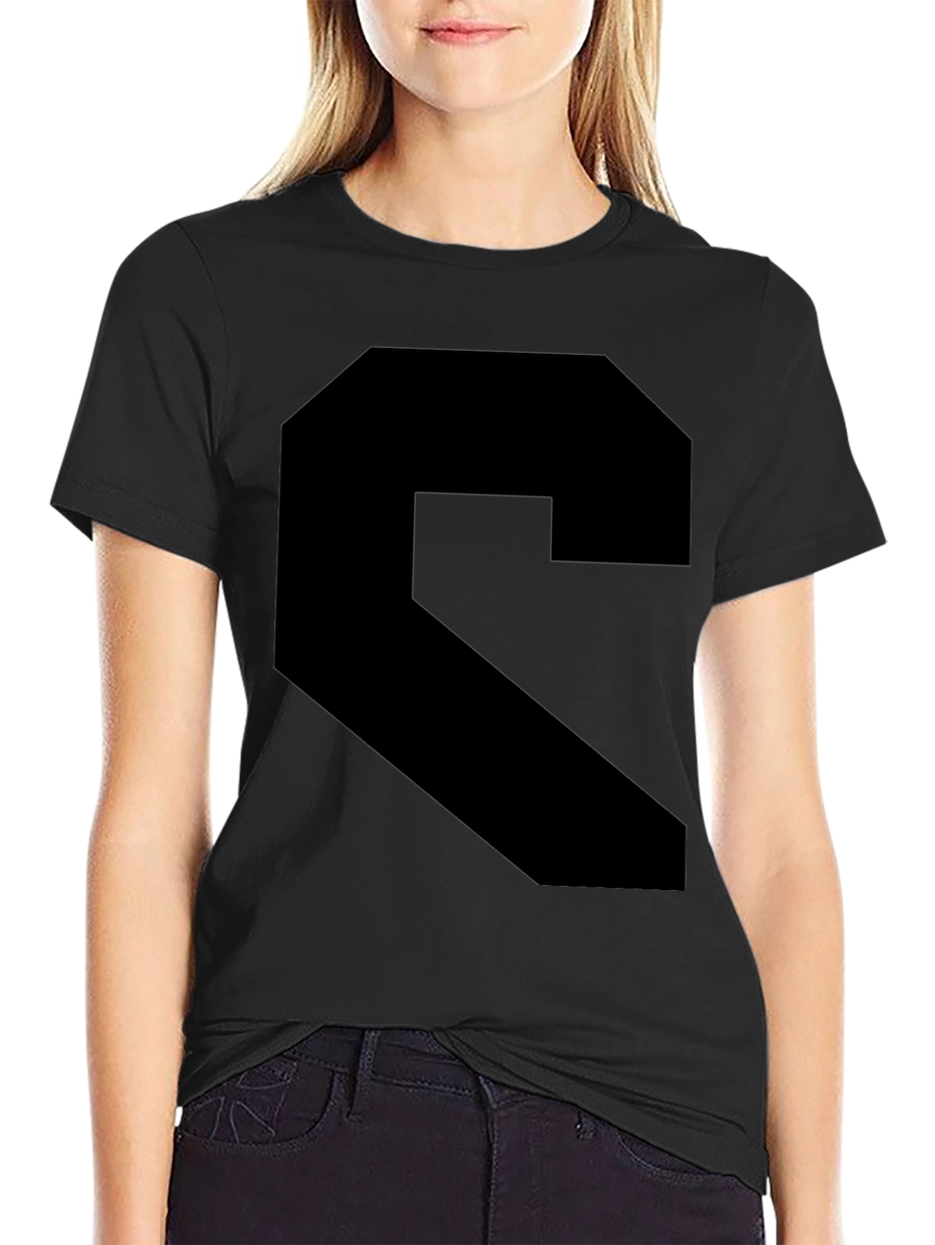Bold Black Geometric Graphic Tee