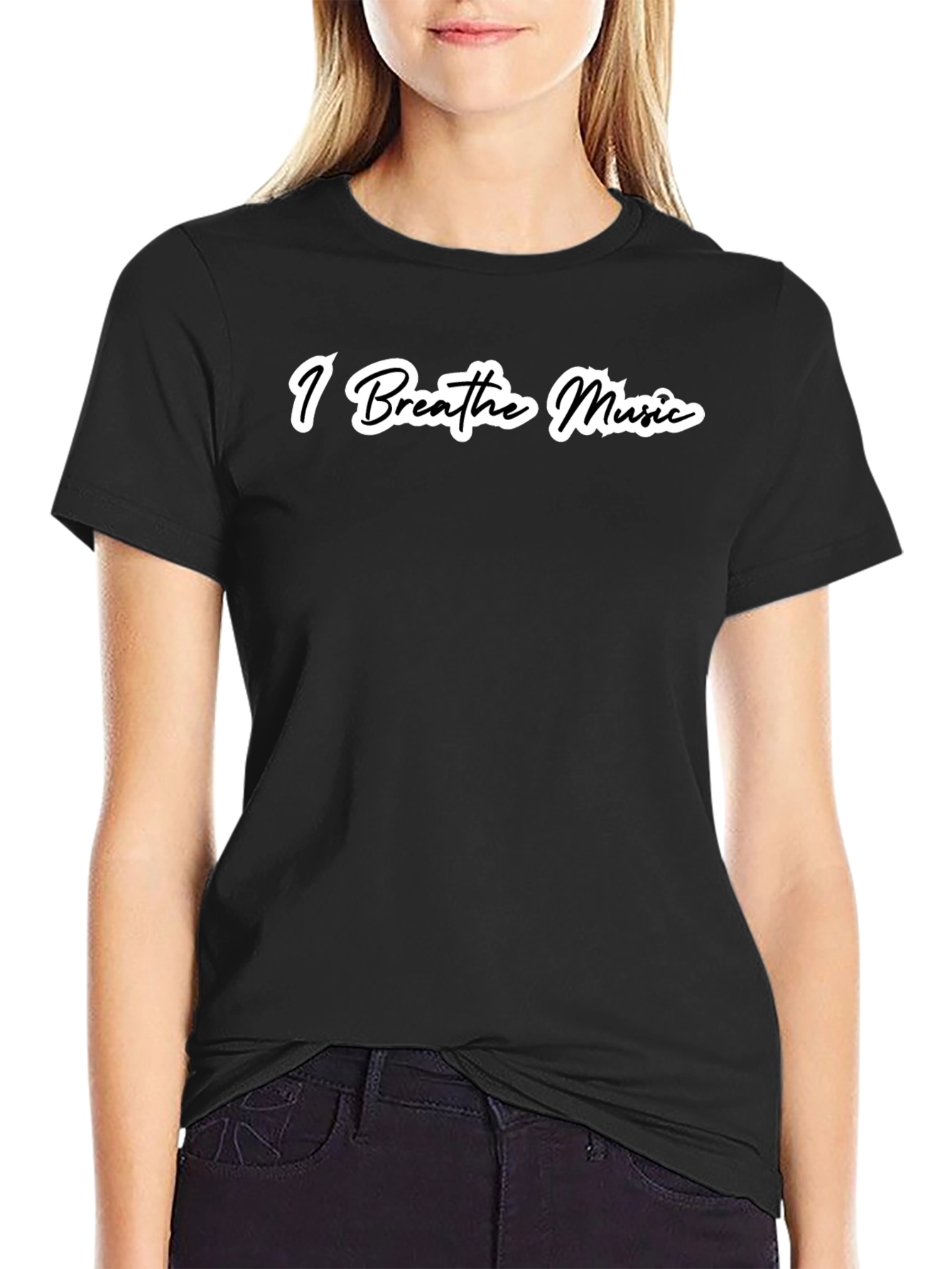 I Breathe Music Black T-Shirt