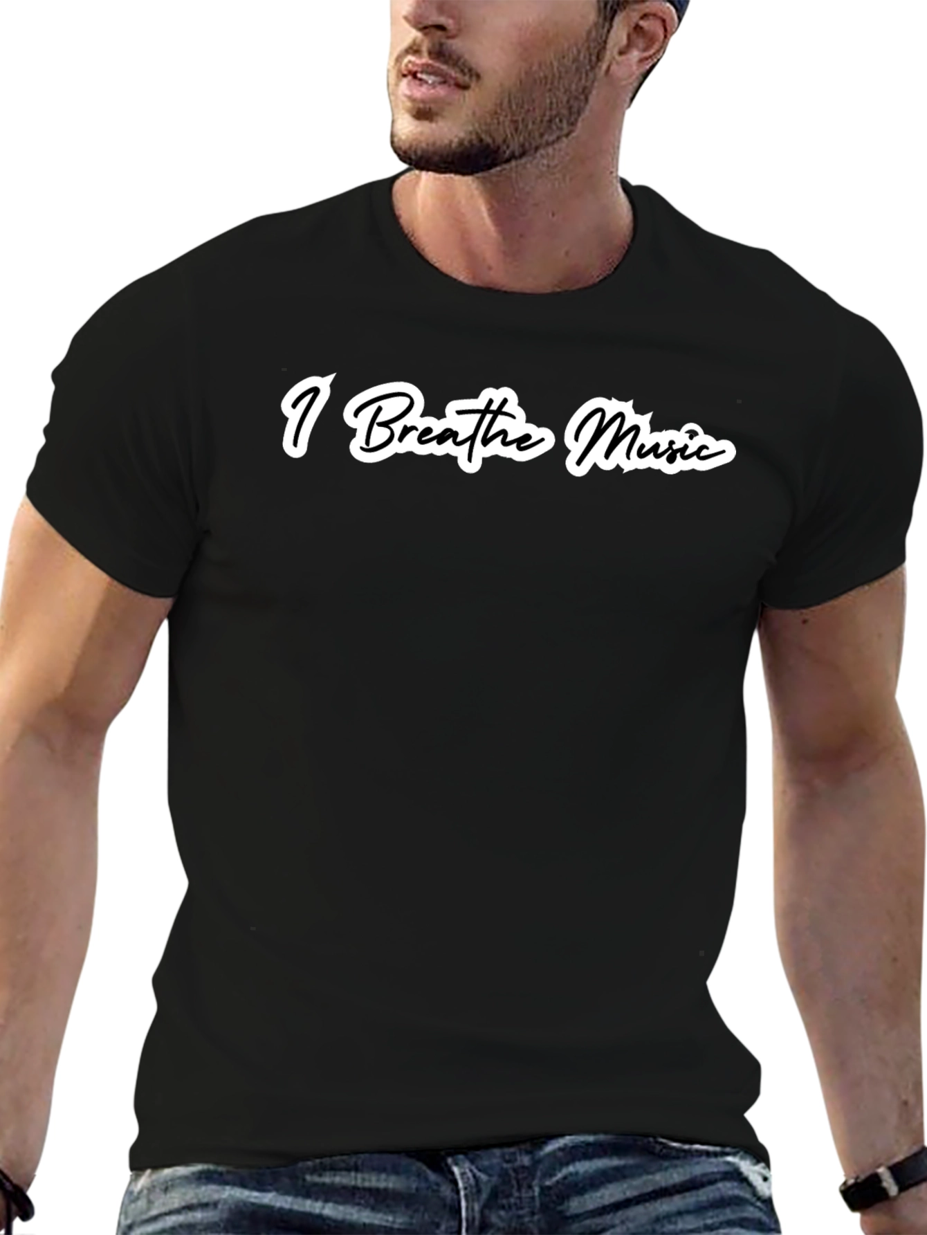 I Breathe Music Black T-Shirt