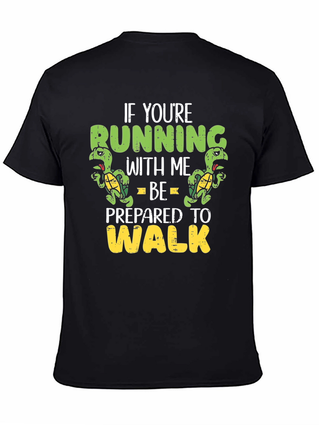Funny Running Turtle Graphic T-Shirt