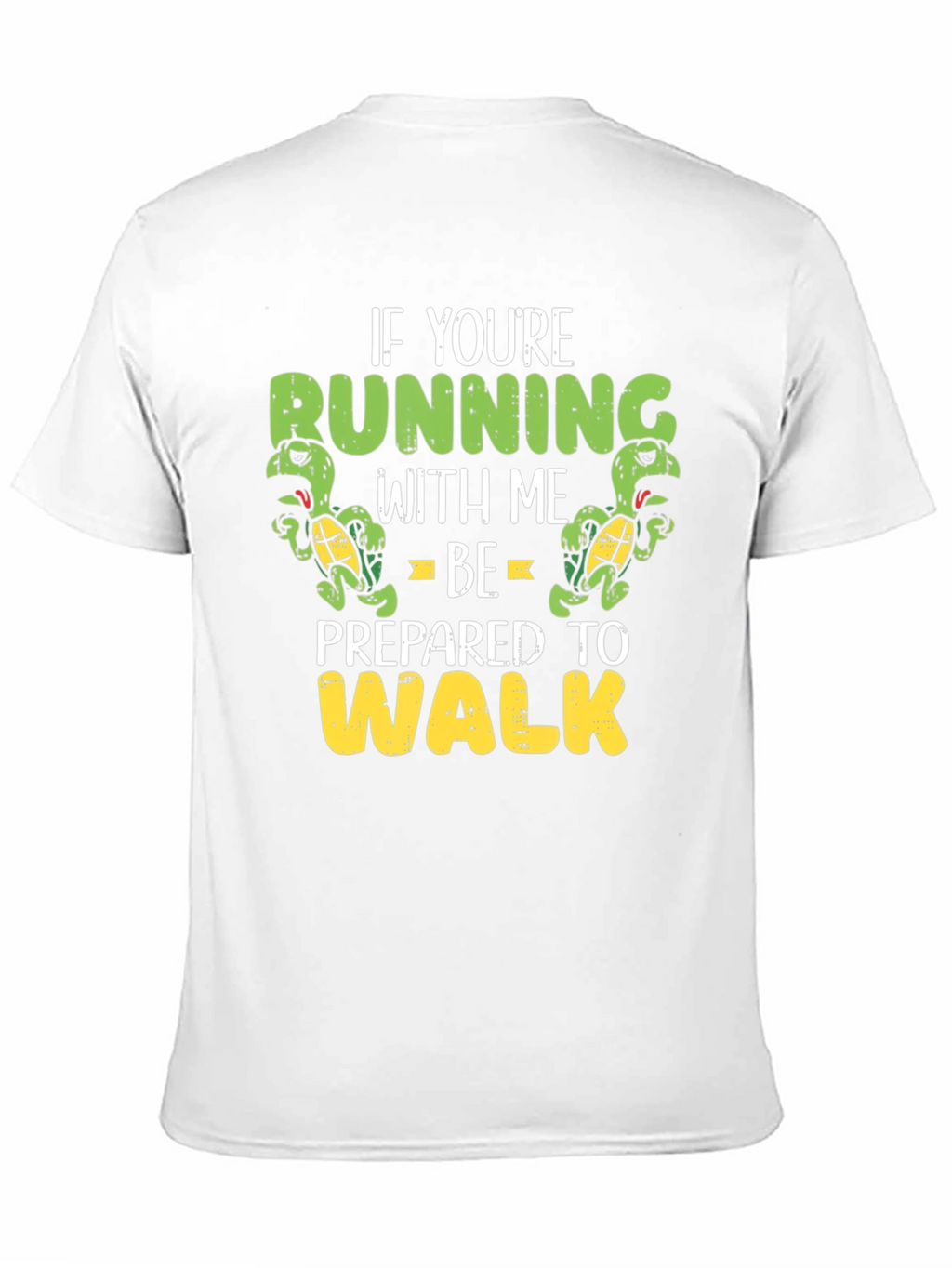 Funny Running Turtle Graphic T-Shirt