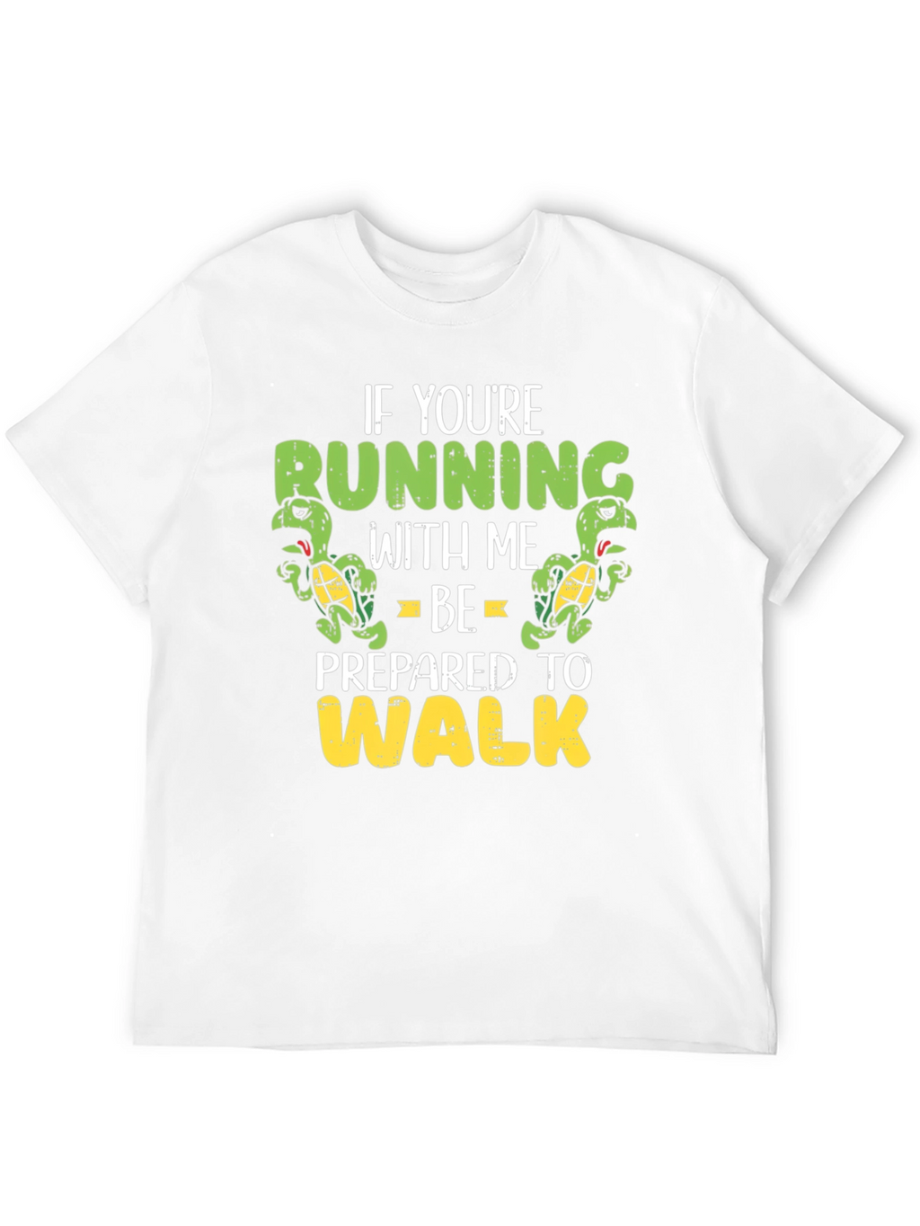 Funny Running Turtle Graphic T-Shirt