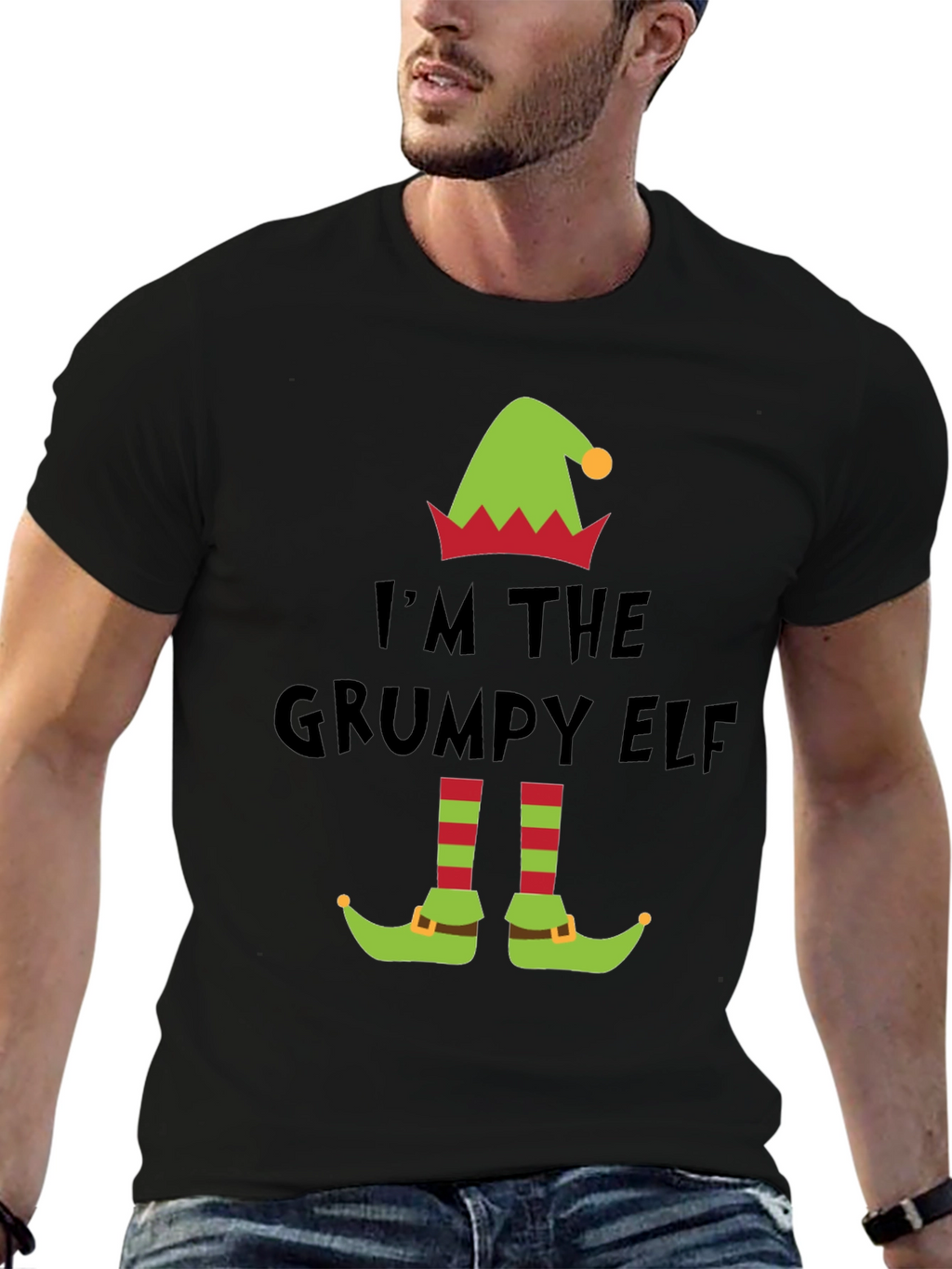 Grumpy Elf T-Shirt - Holiday Humor