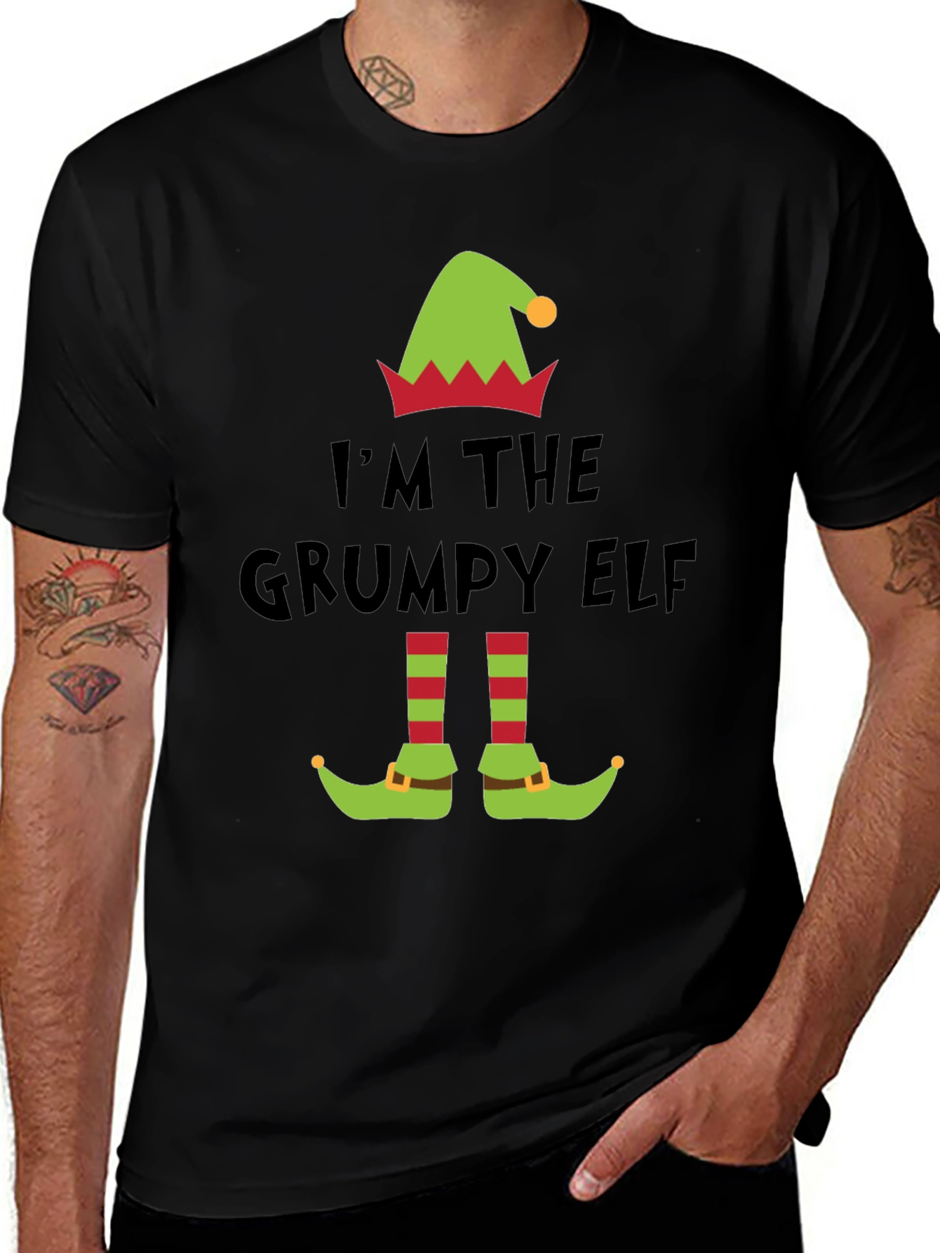 Grumpy Elf T-Shirt - Holiday Humor