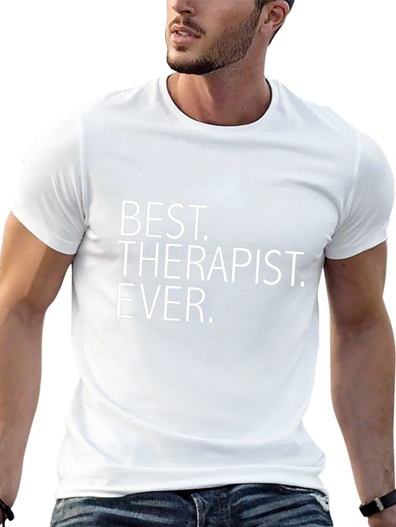 Best Therapist Ever Black Cotton T-Shirt