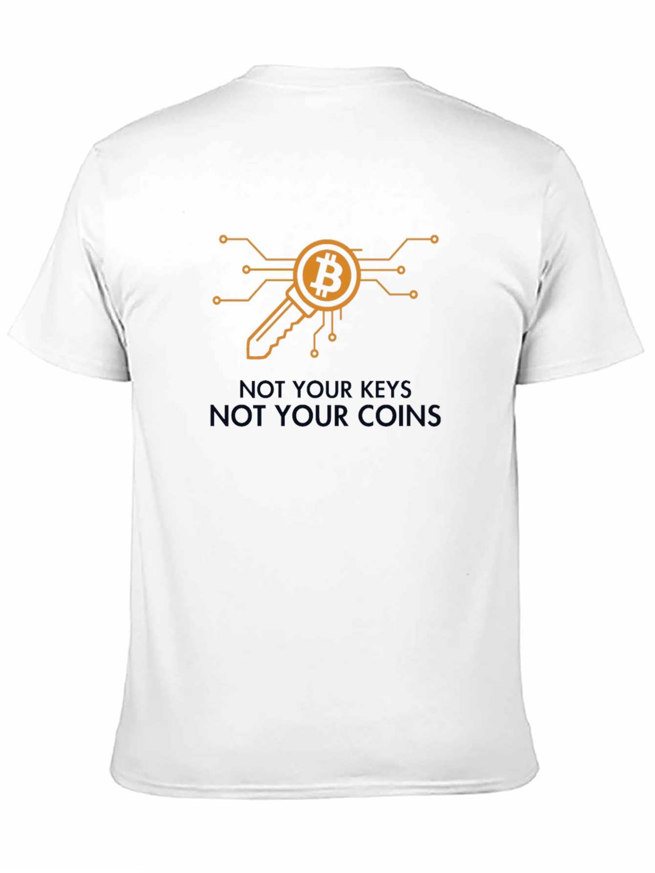 Bitcoin Key T-Shirt - Crypto Not Your Keys Not Your Coins