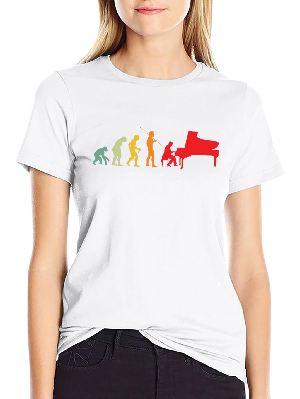 Piano Evolution Graphic T-Shirt - Musician Gift