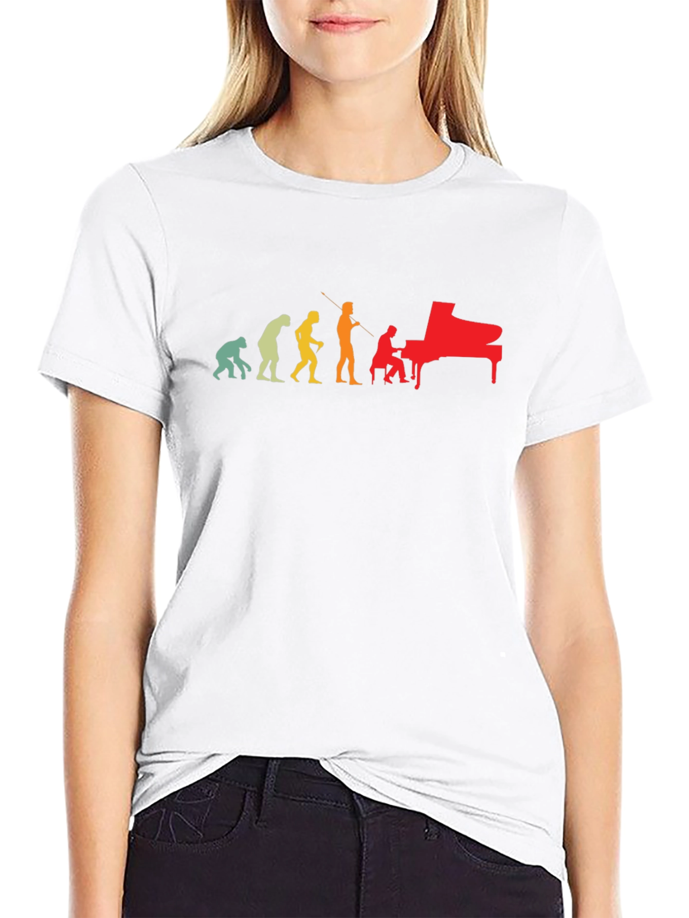 Piano Evolution Graphic T-Shirt - Musician Gift