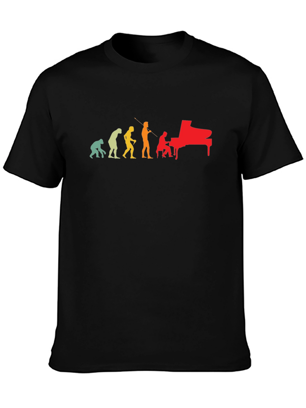 Piano Evolution Graphic T-Shirt - Musician Gift
