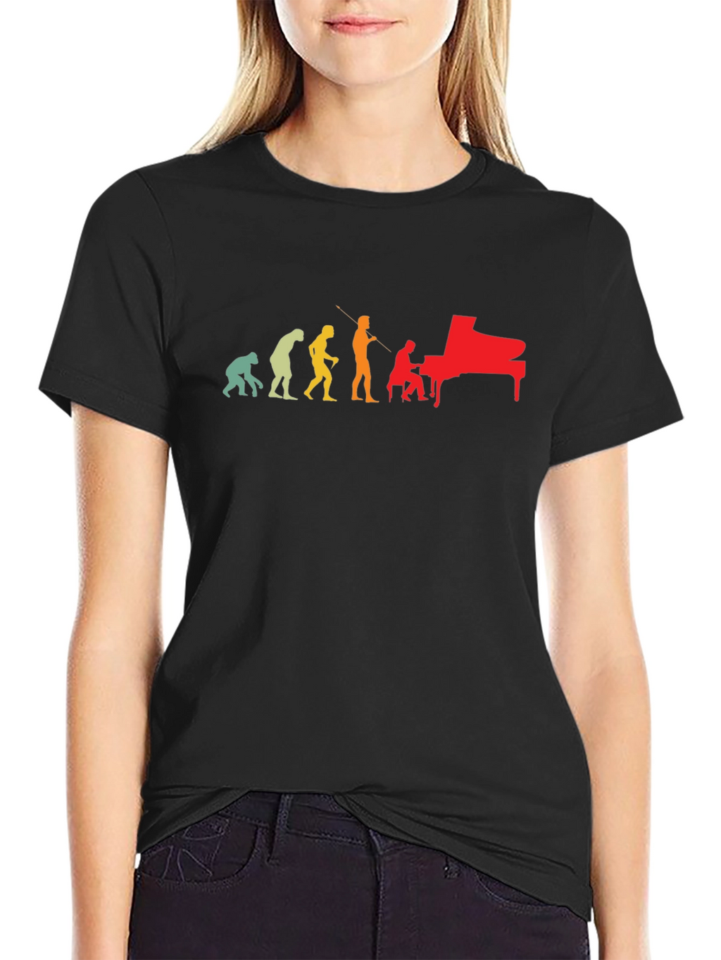 Piano Evolution Graphic T-Shirt - Musician Gift