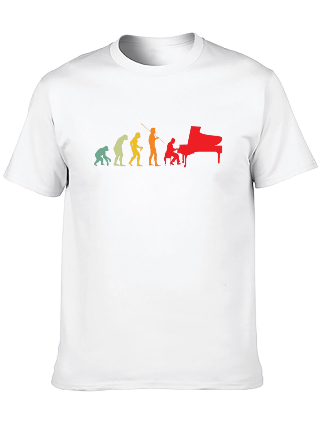 Piano Evolution Graphic T-Shirt - Musician Gift
