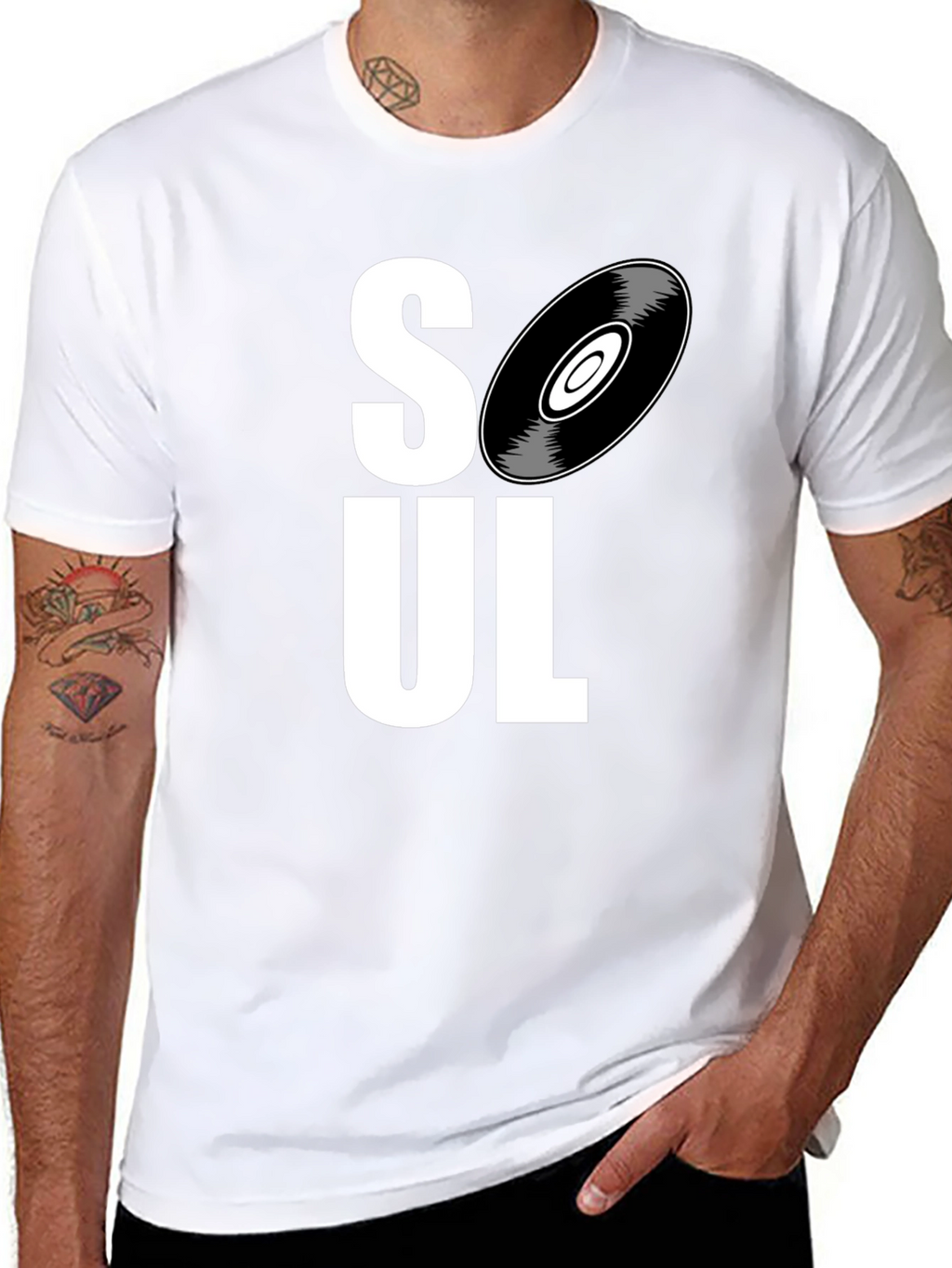 Soul Music Graphic Tee - Black Cotton T-Shirt