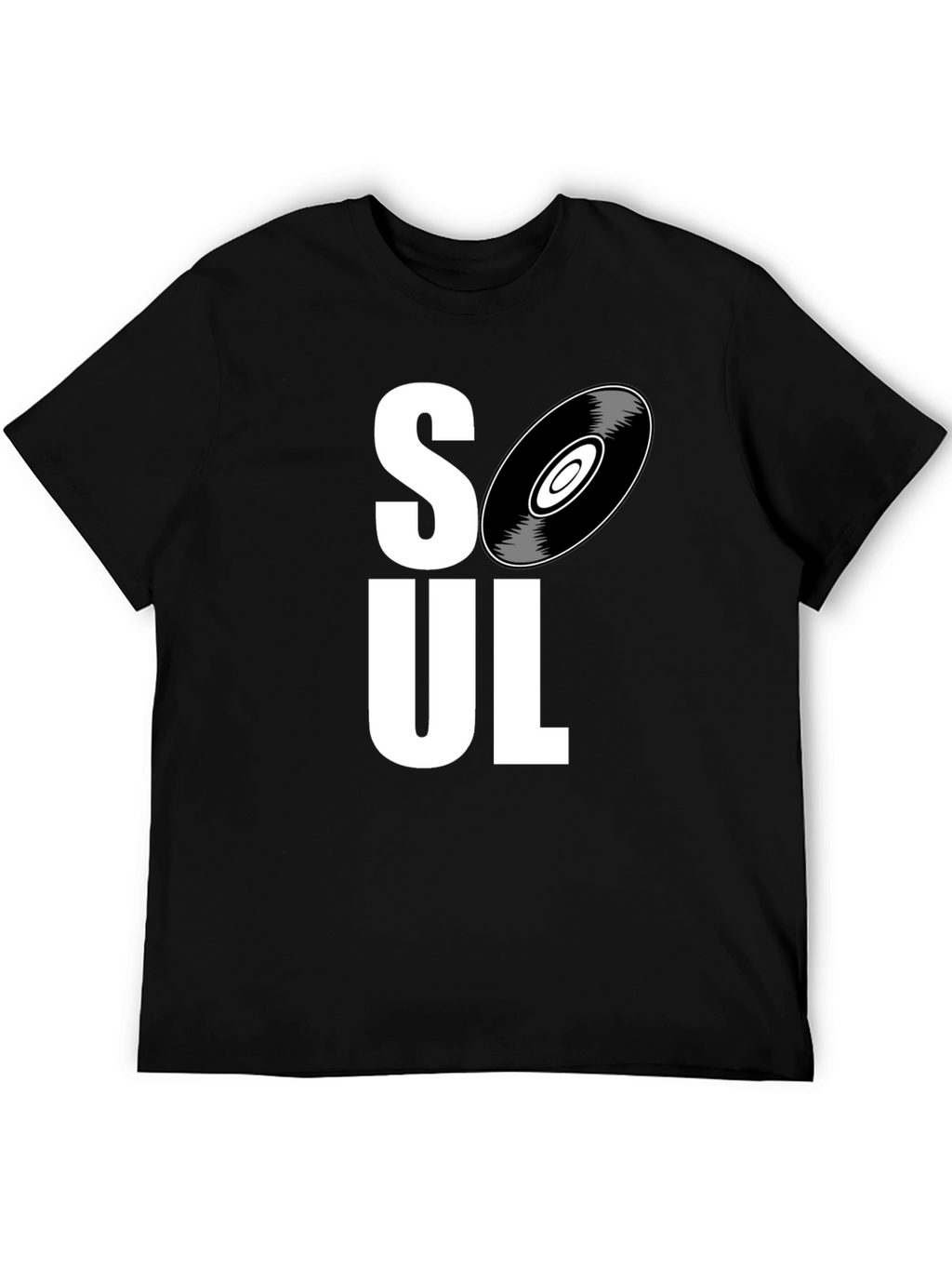 Soul Music Graphic Tee - Black Cotton T-Shirt