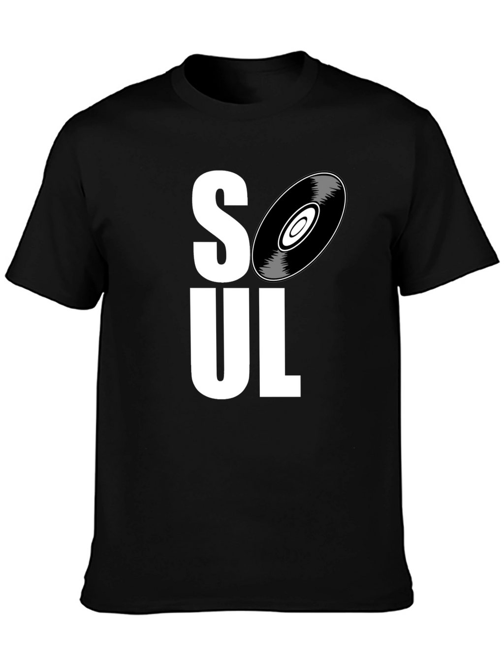 Soul Music Graphic Tee - Black Cotton T-Shirt