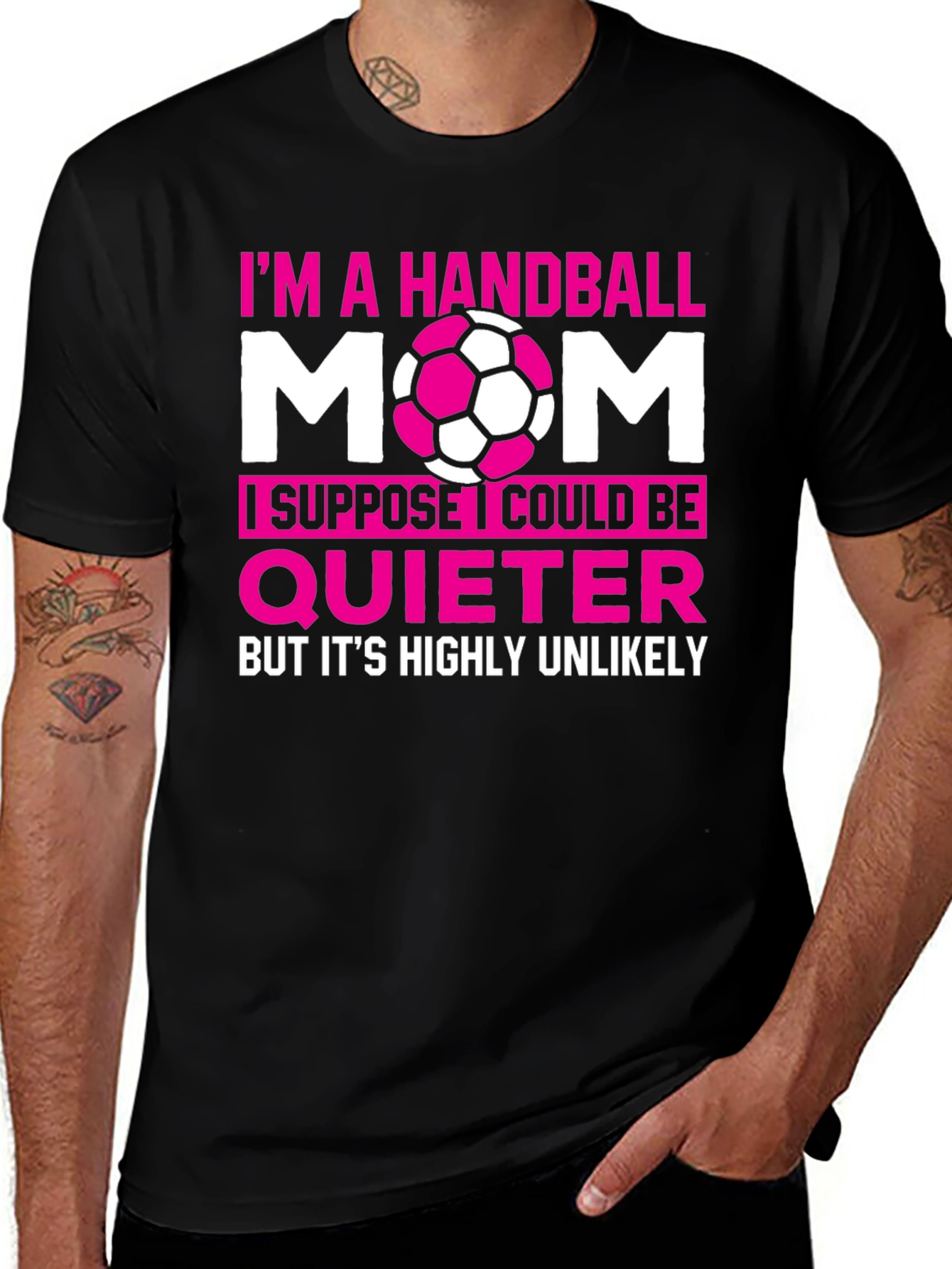 Handball Mom Graphic T-Shirt - Funny Sports Tee