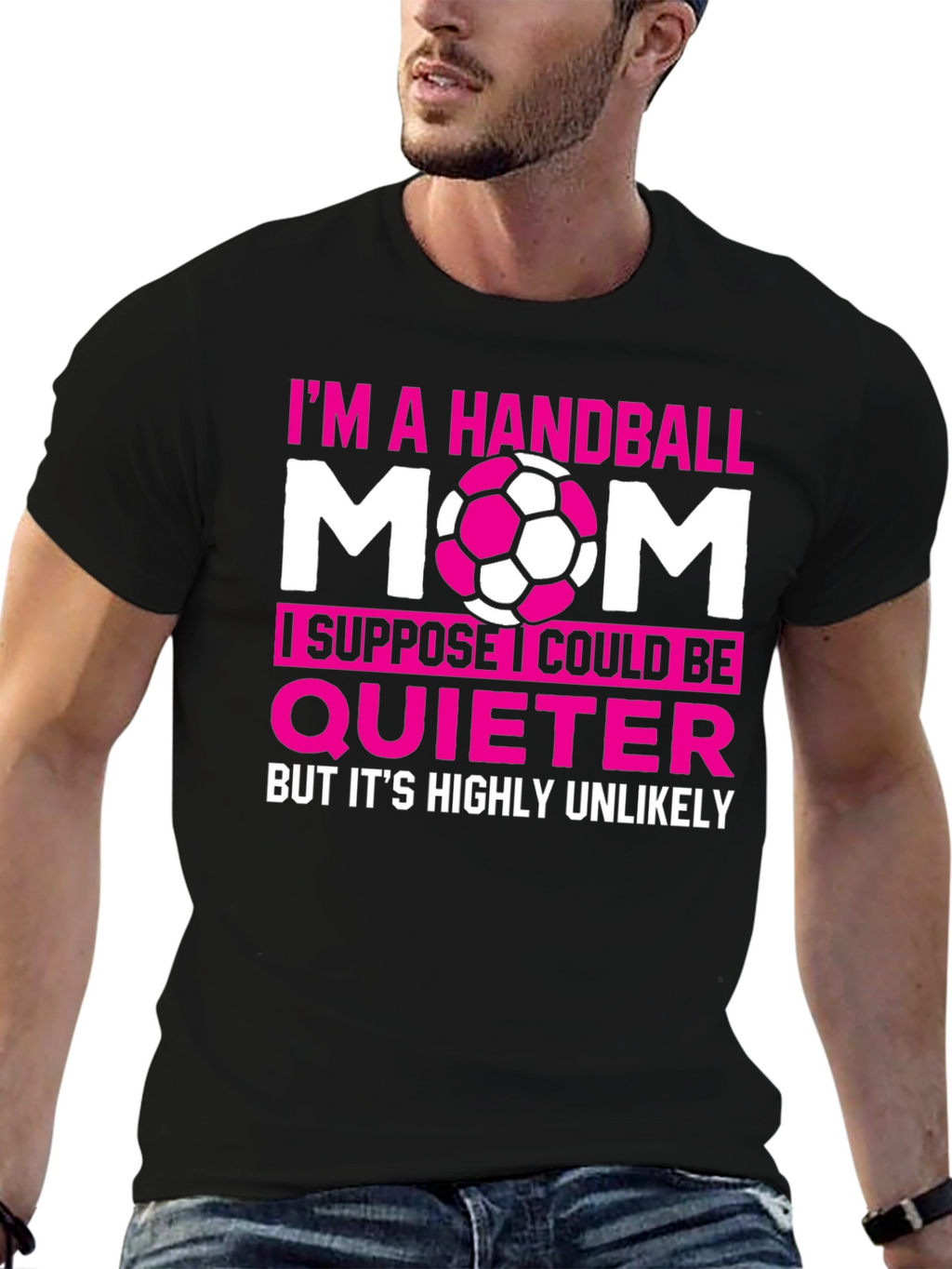 Handball Mom Graphic T-Shirt - Funny Sports Tee
