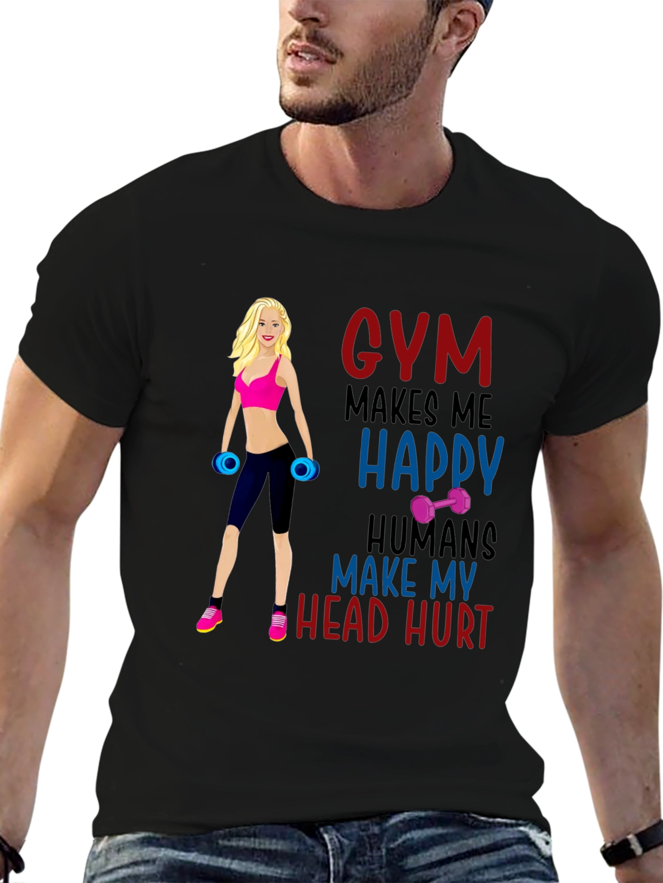 Gym Makes Me Happy T-Shirt