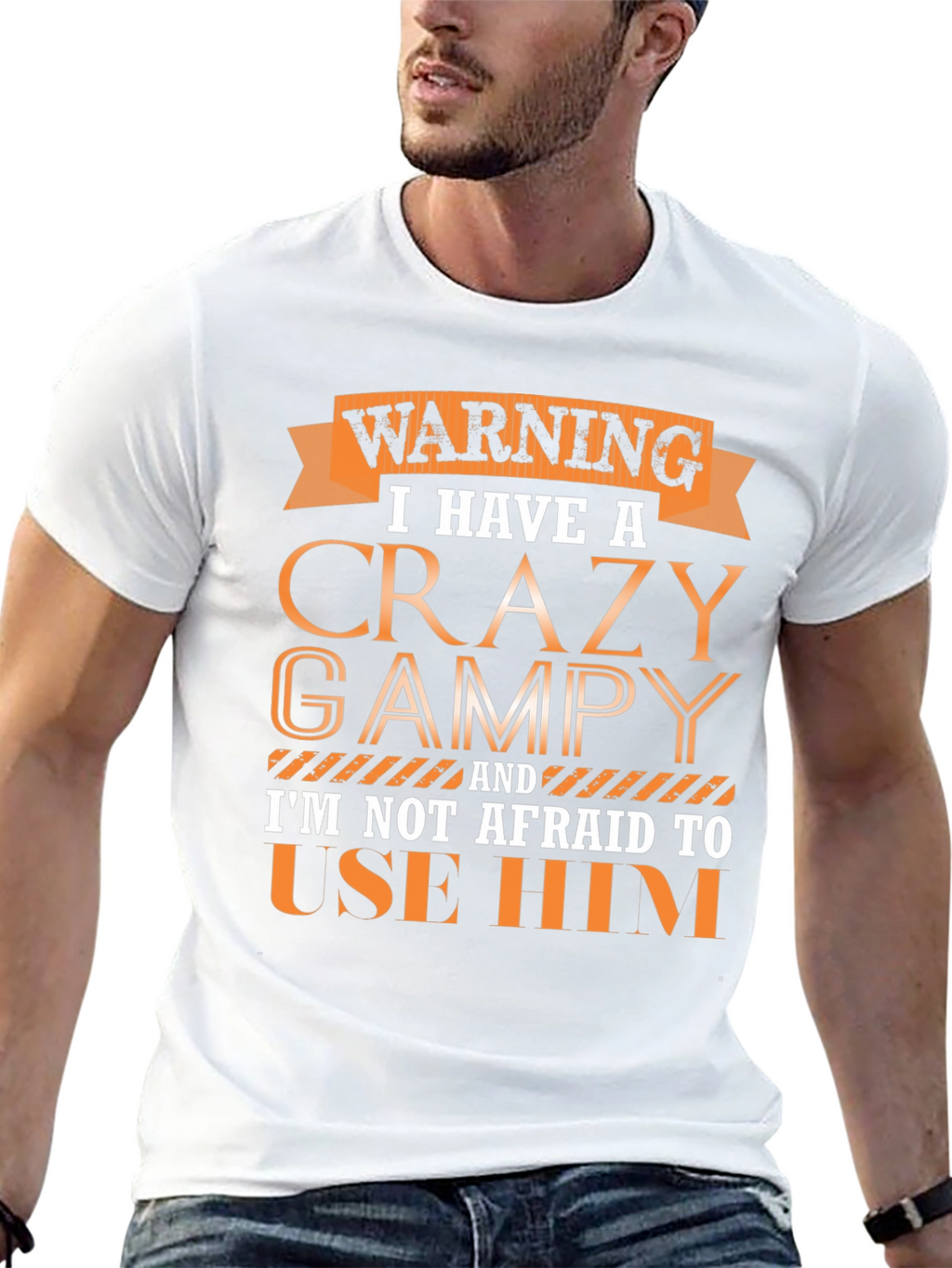 Crazy Grampy T-Shirt: Warning Graphic Tee for Grandpas