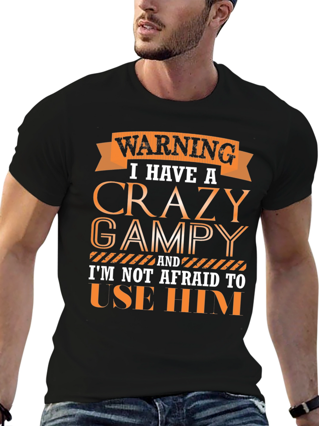 Crazy Grampy T-Shirt: Warning Graphic Tee for Grandpas