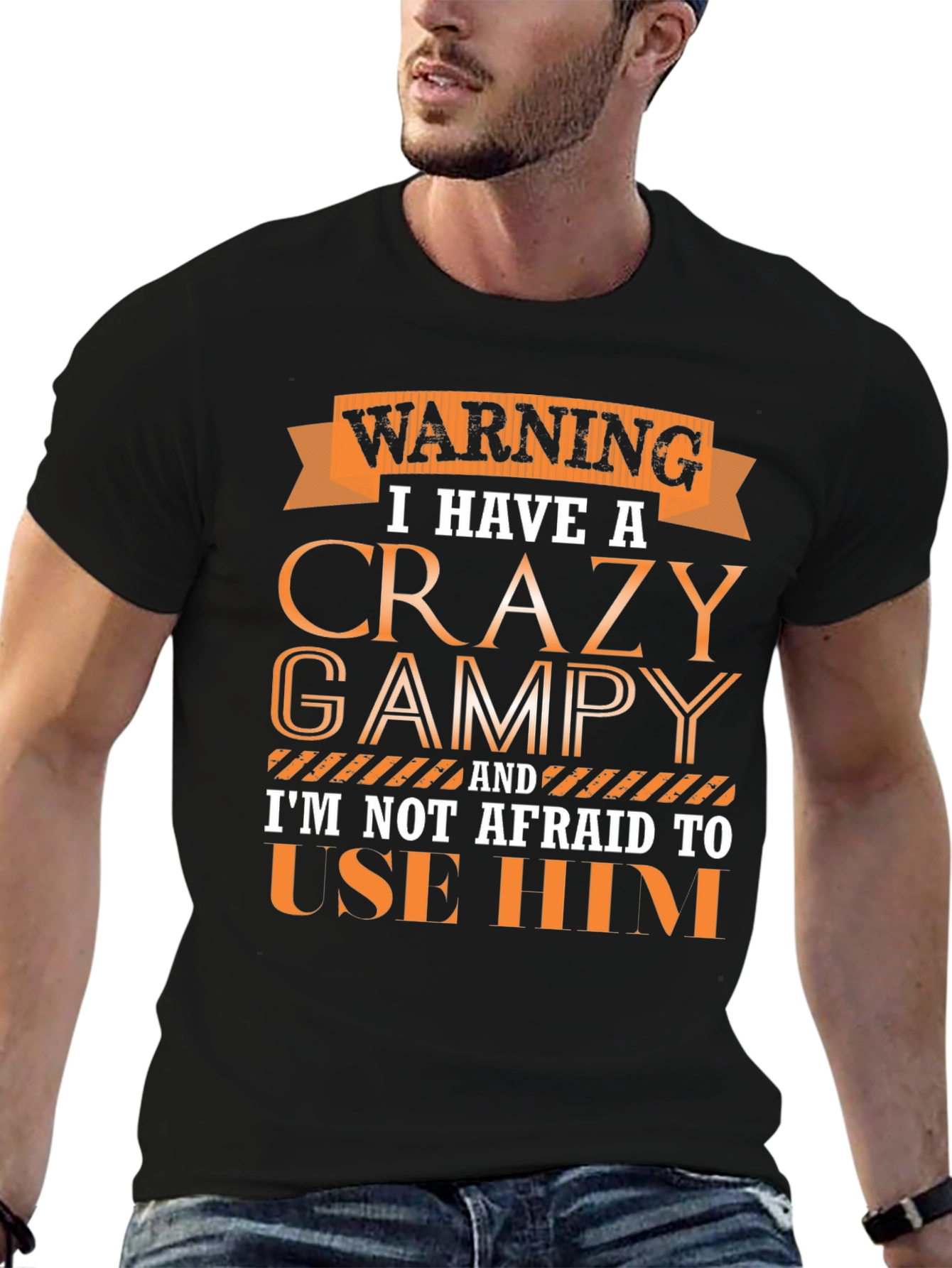 Crazy Grampy T-Shirt: Warning Graphic Tee for Grandpas