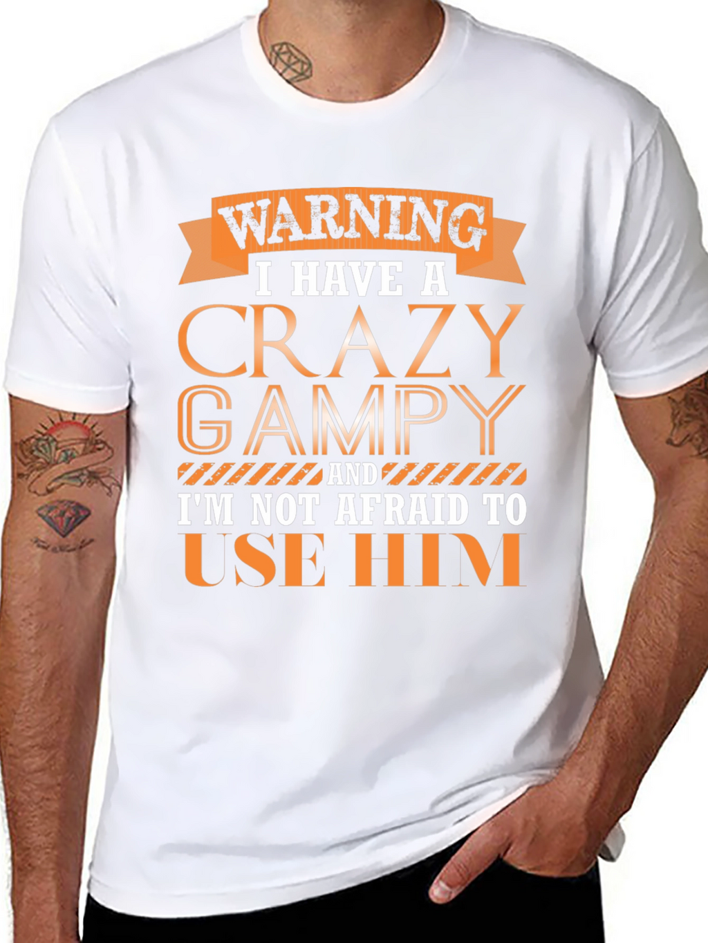 Crazy Grampy T-Shirt: Warning Graphic Tee for Grandpas