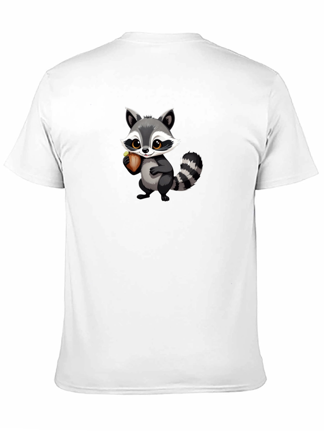 Raccoon Cartoon Black T-shirt