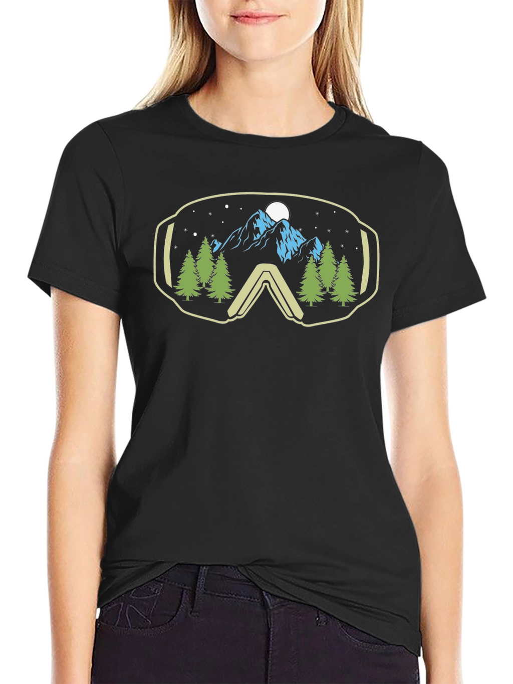 Mountain View Ski Goggles Graphic Tee