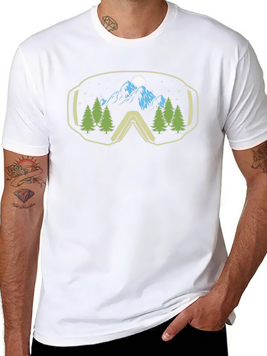 Mountain View Ski Goggles Graphic Tee