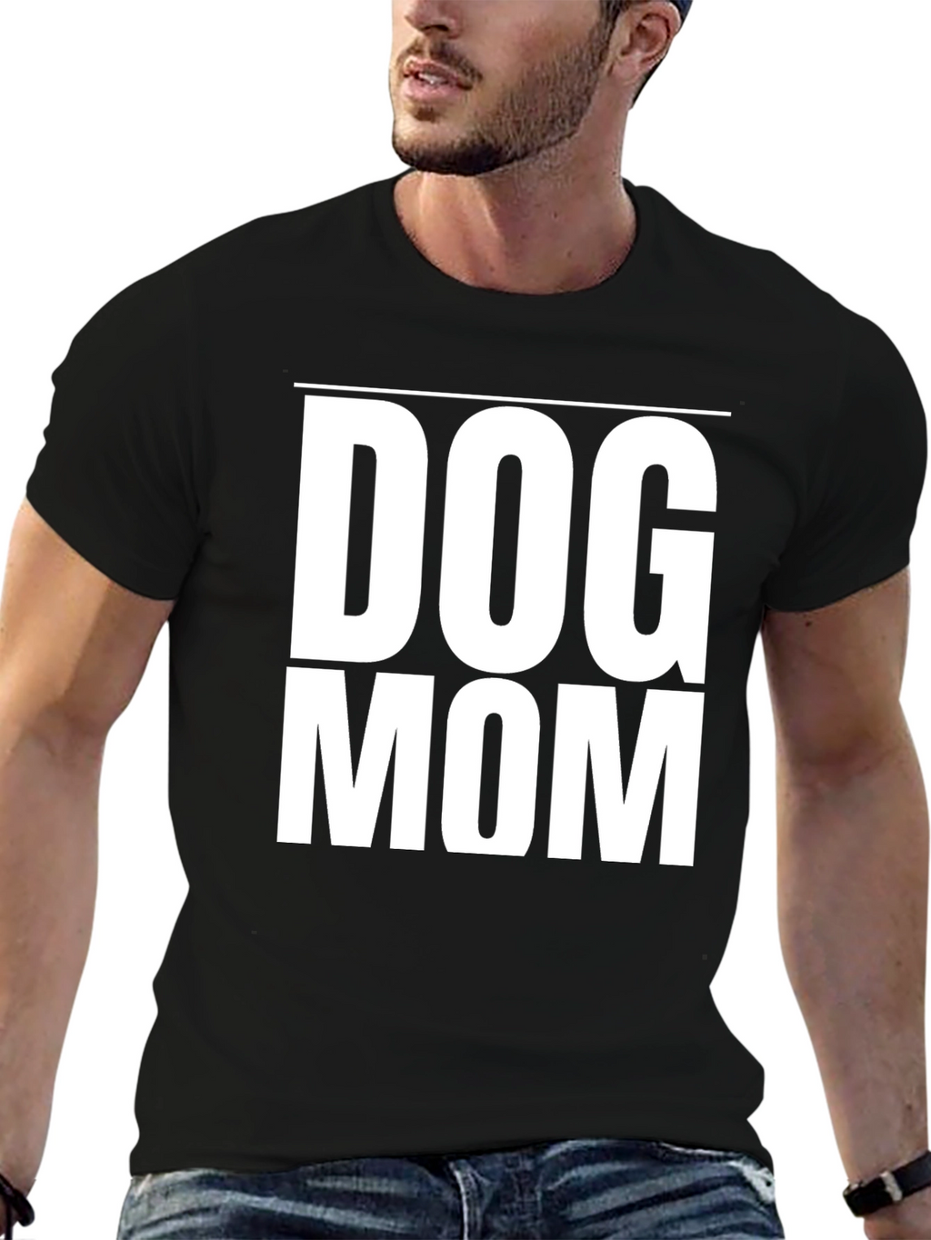 Dog Mom Black T-Shirt