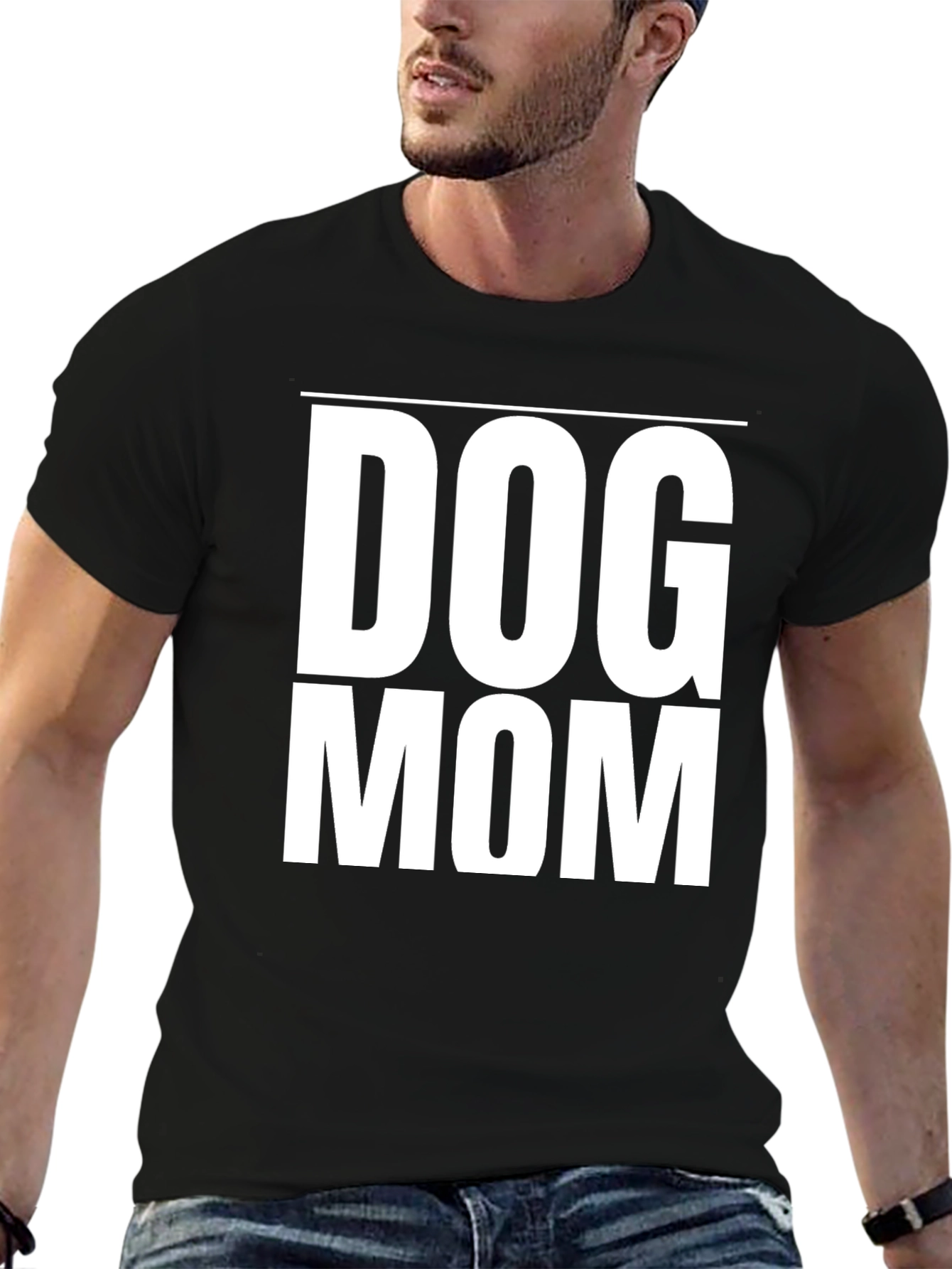 Dog Mom Black T-Shirt