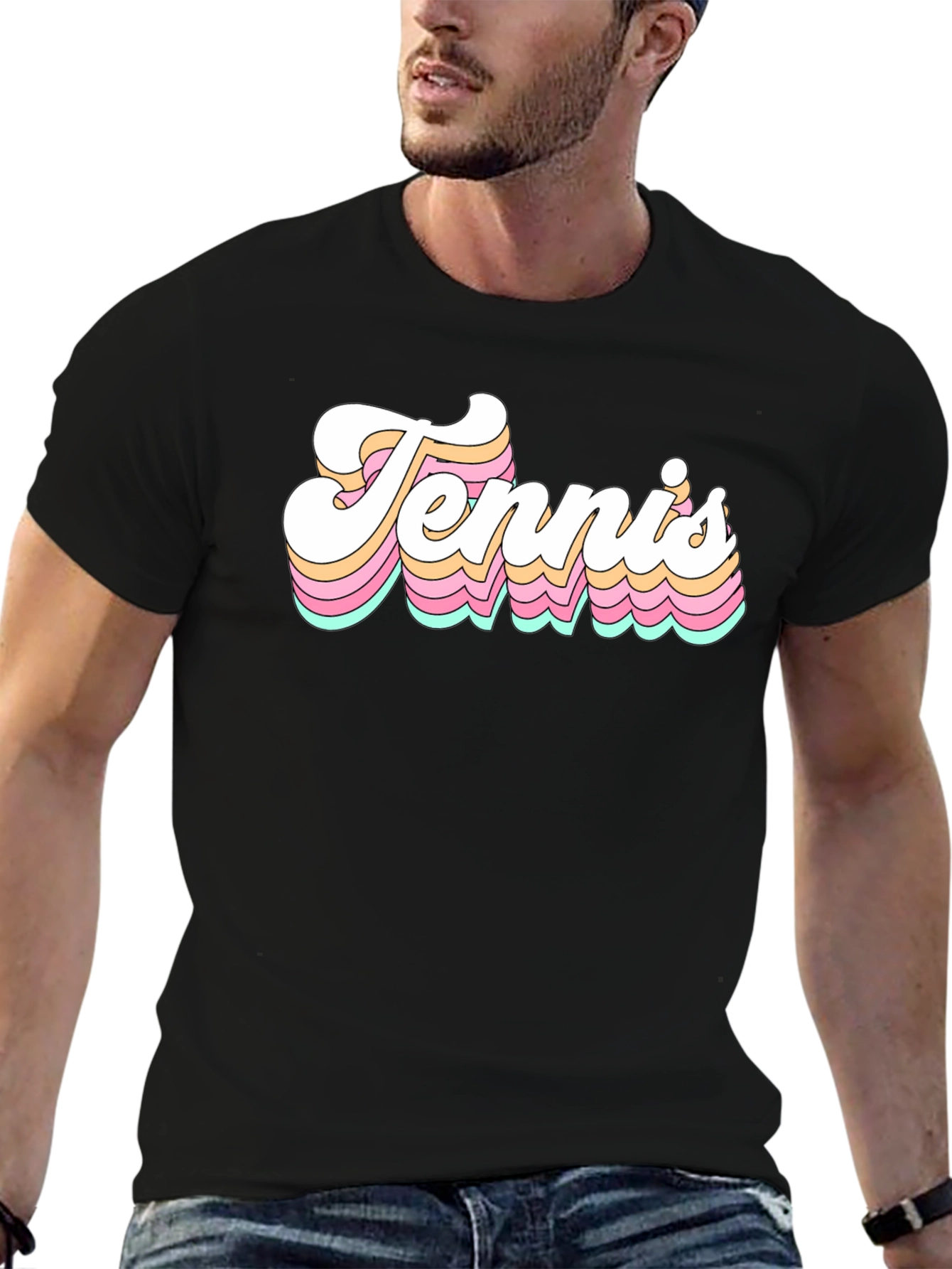 Retro Tennis Graphic T-Shirt - Vintage Style Tee